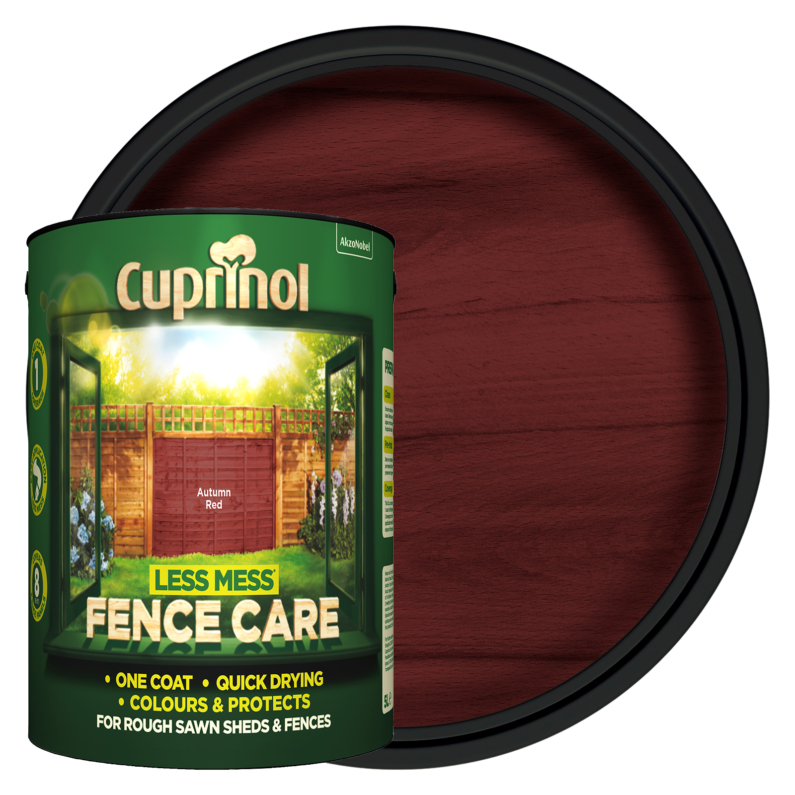 Cuprinol Less Mess Fence Care - Autumn Red - 5L