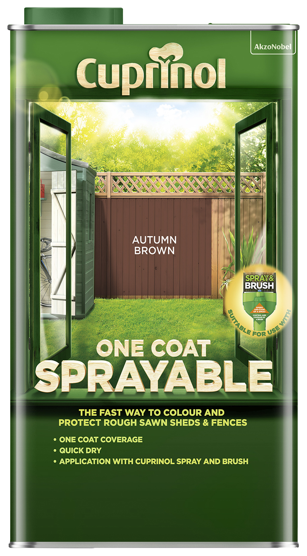 Cuprinol Spray Fence Treatment - Autumn Brown - 5L