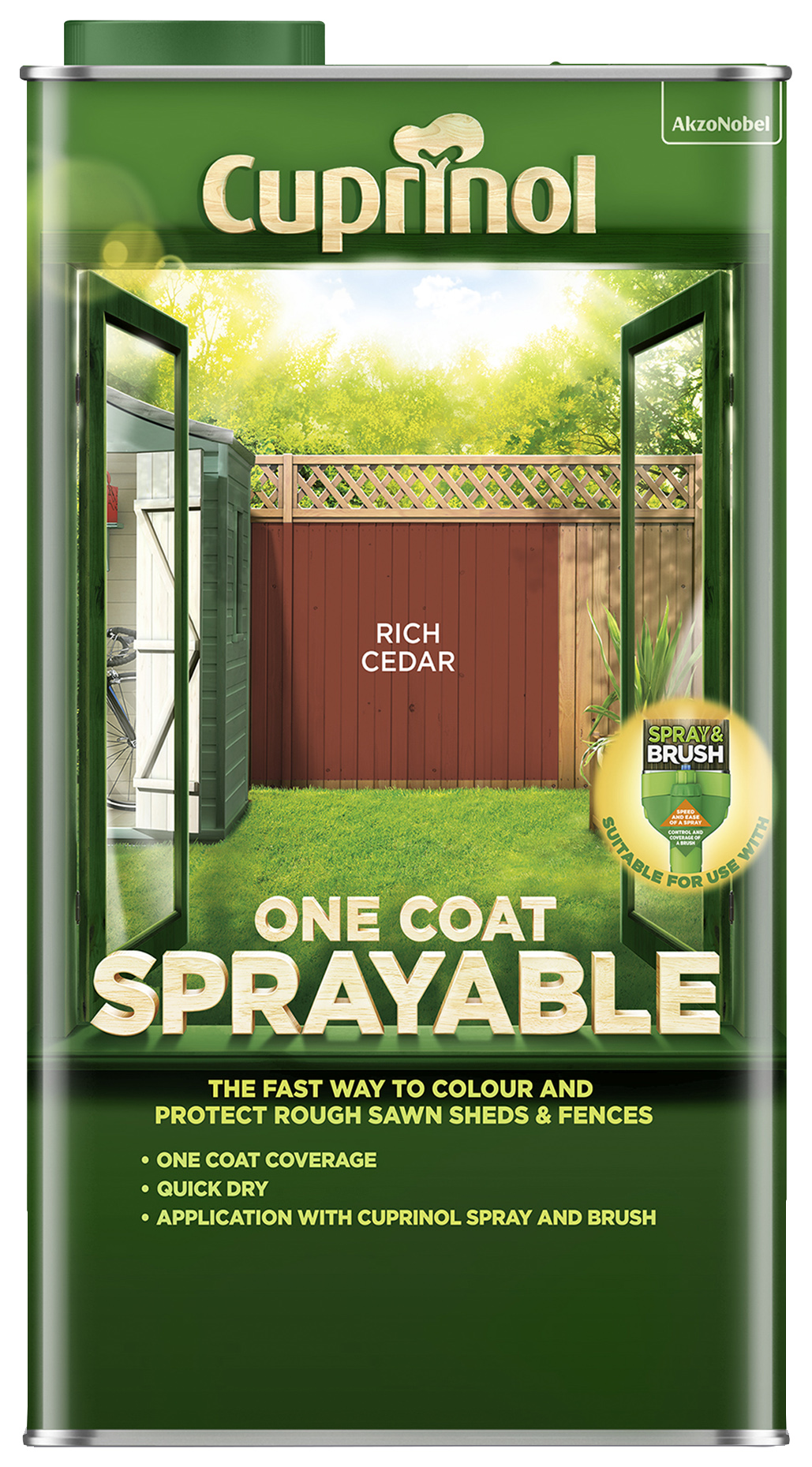 Cuprinol Spray Fence Treatment - Rich Cedar - 5L