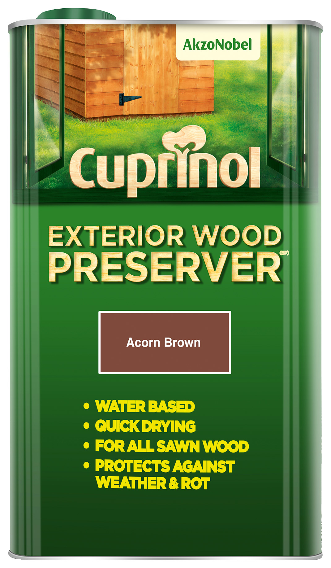 Cuprinol Exterior Wood Preserver - Acorn Brown - 5L