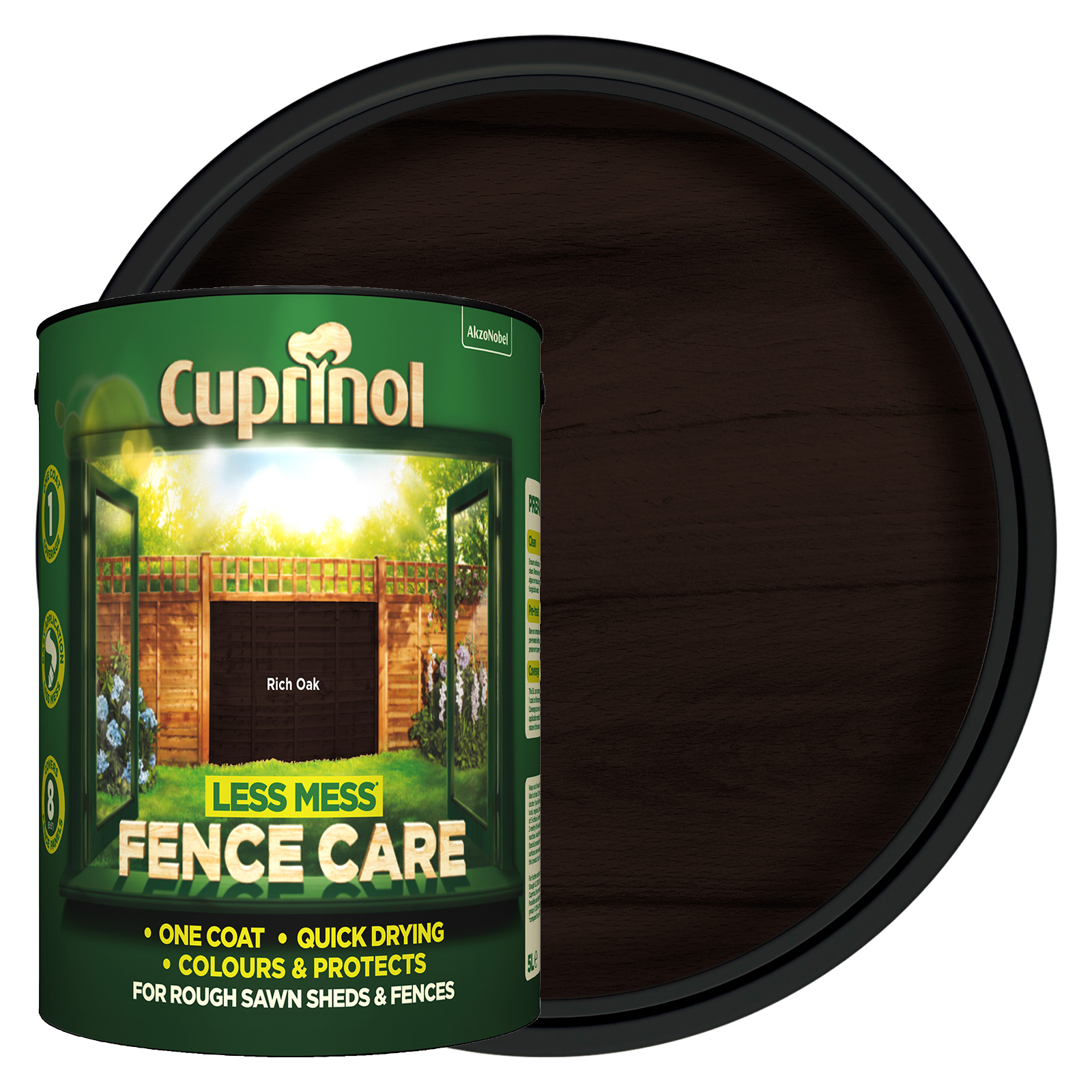Cuprinol Less Mess Fence Care - Rich Oak - 5L
