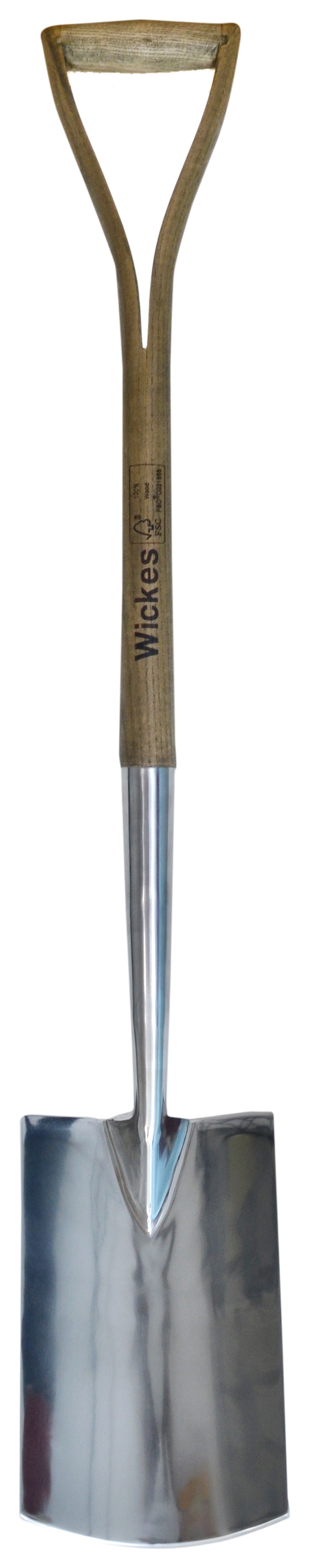 Wickes Stainless Steel Wooden Handle Digging Spade