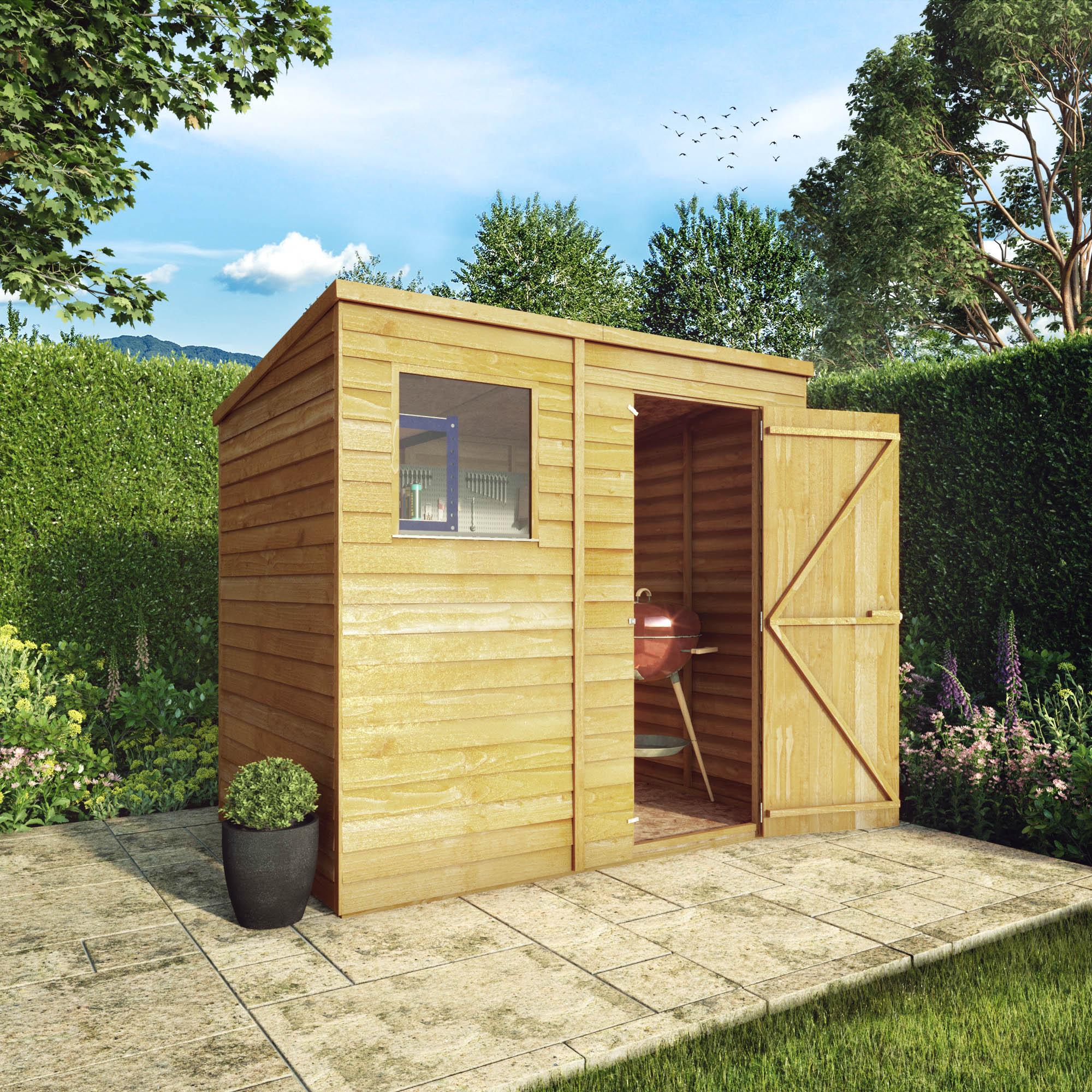Mercia Overlap Pent Shed - 7 x 5ft