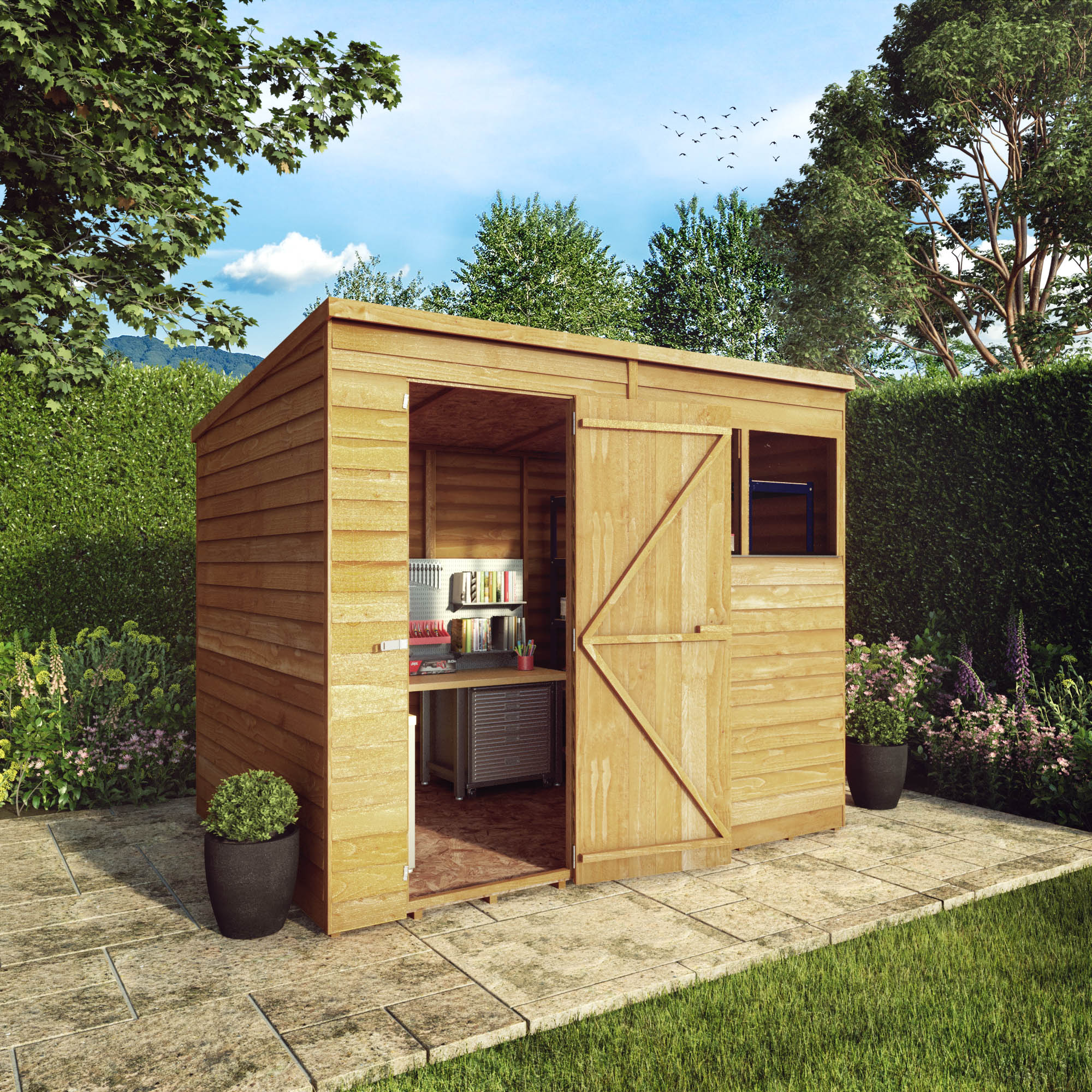 Mercia Overlap Pent Shed - 8 x 6ft