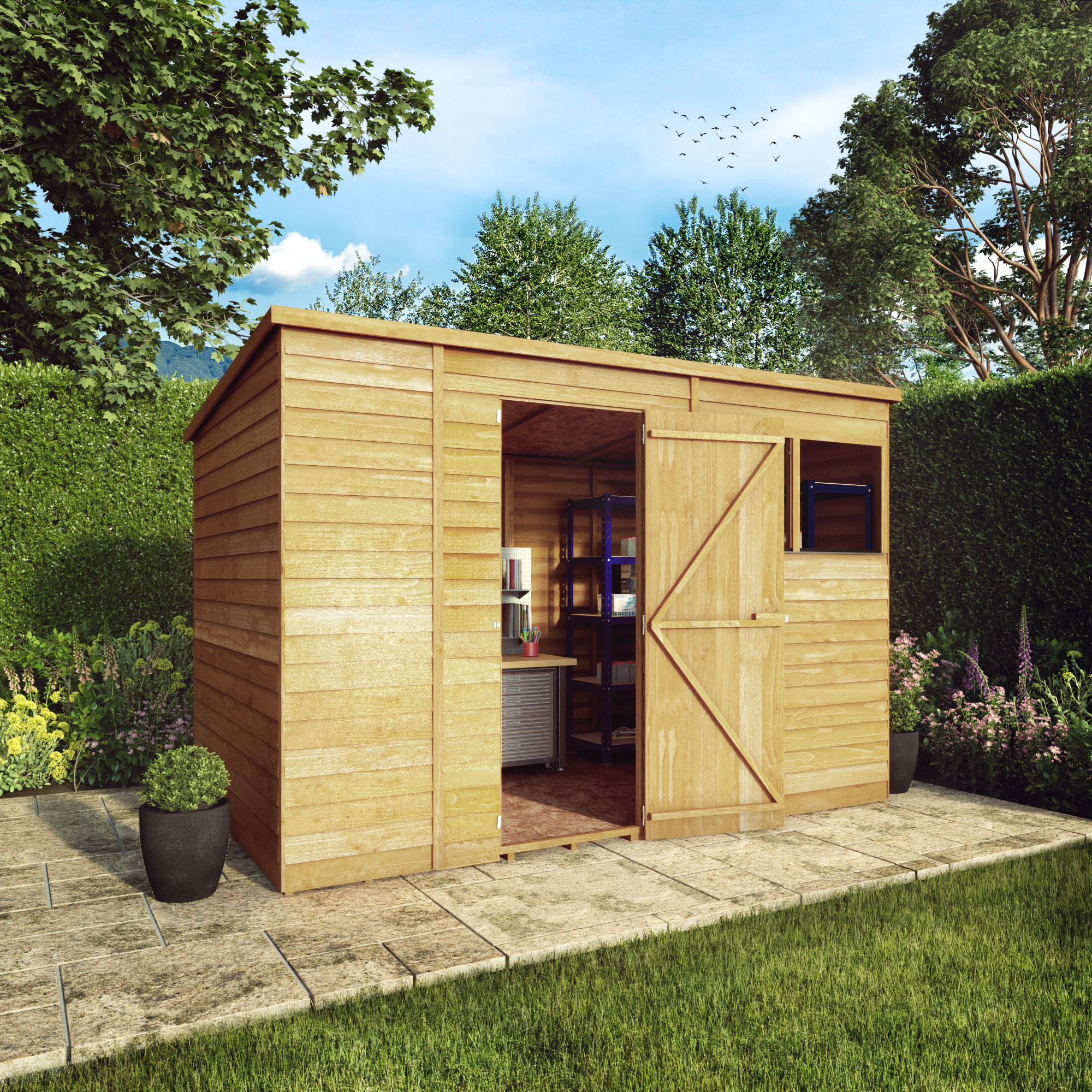 Mercia Overlap Pent Shed - 10 x 6ft