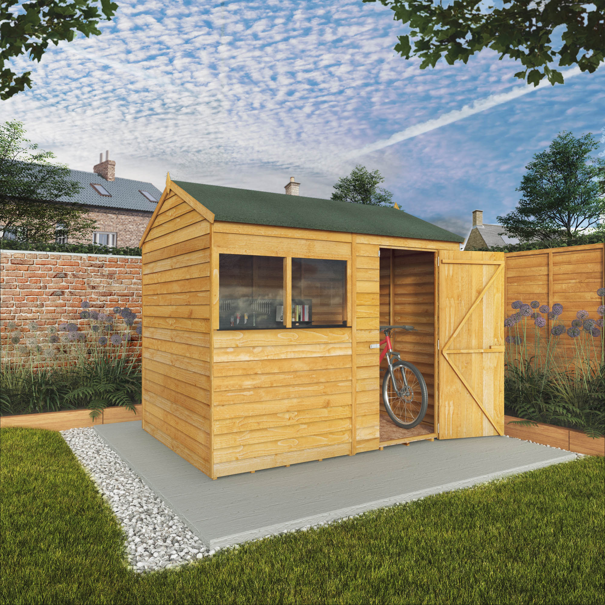 Mercia Overlap Reverse Apex Shed - 8 x 6ft