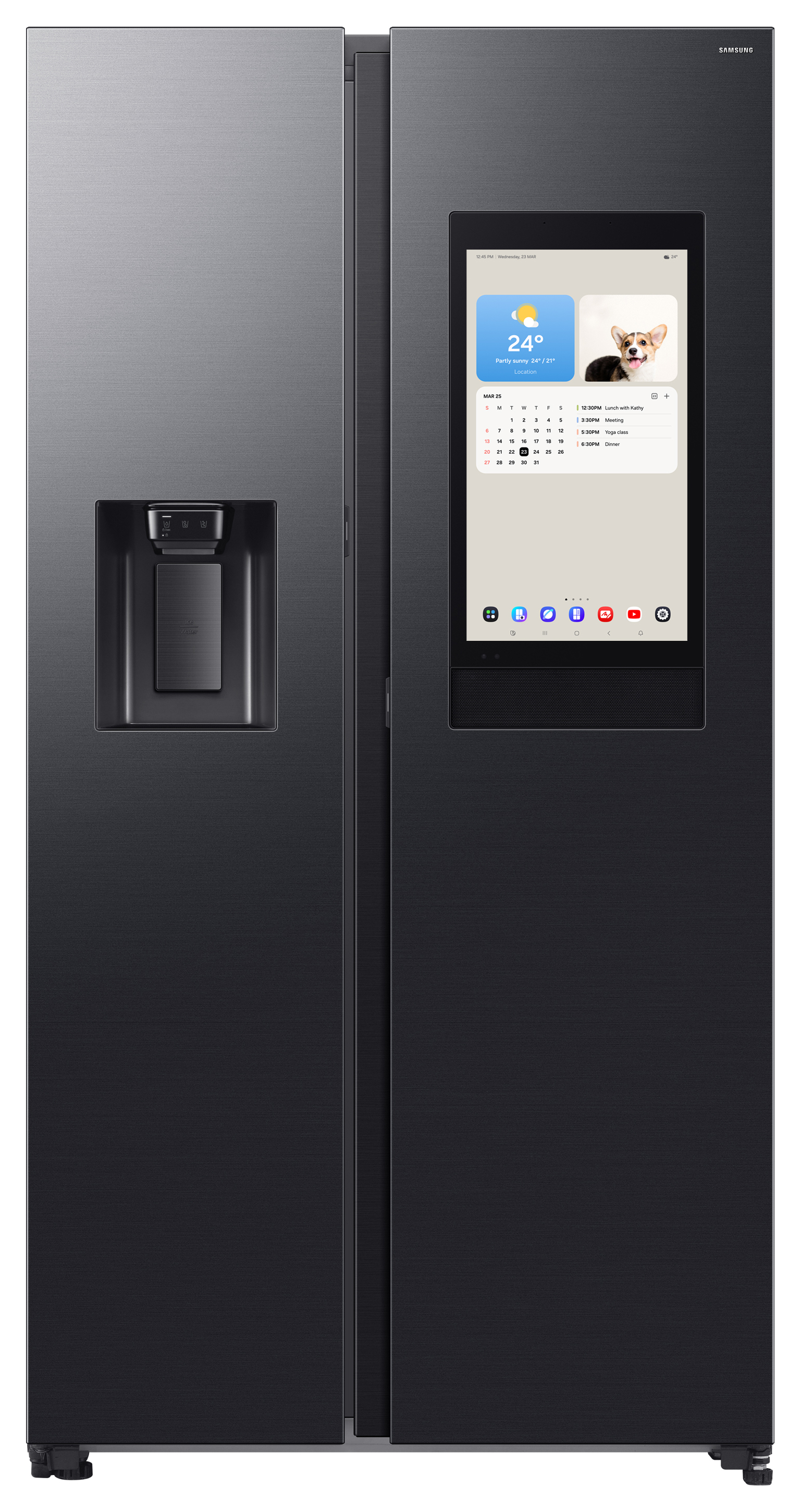 Samsung Family Hub RS90F66BEFEU 614L Smart American Fridge Freezer - Black