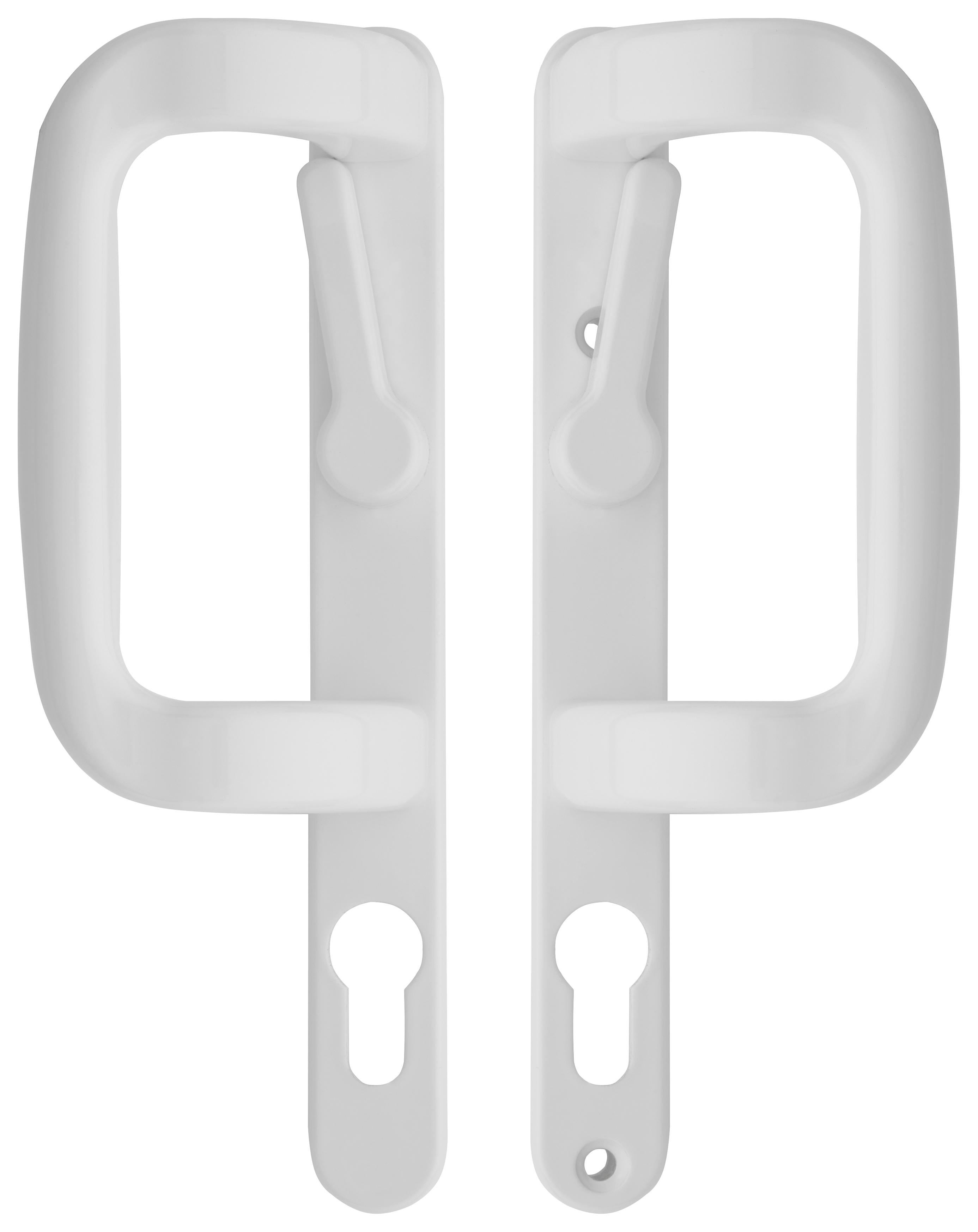 Long White Backplate Patio Handle