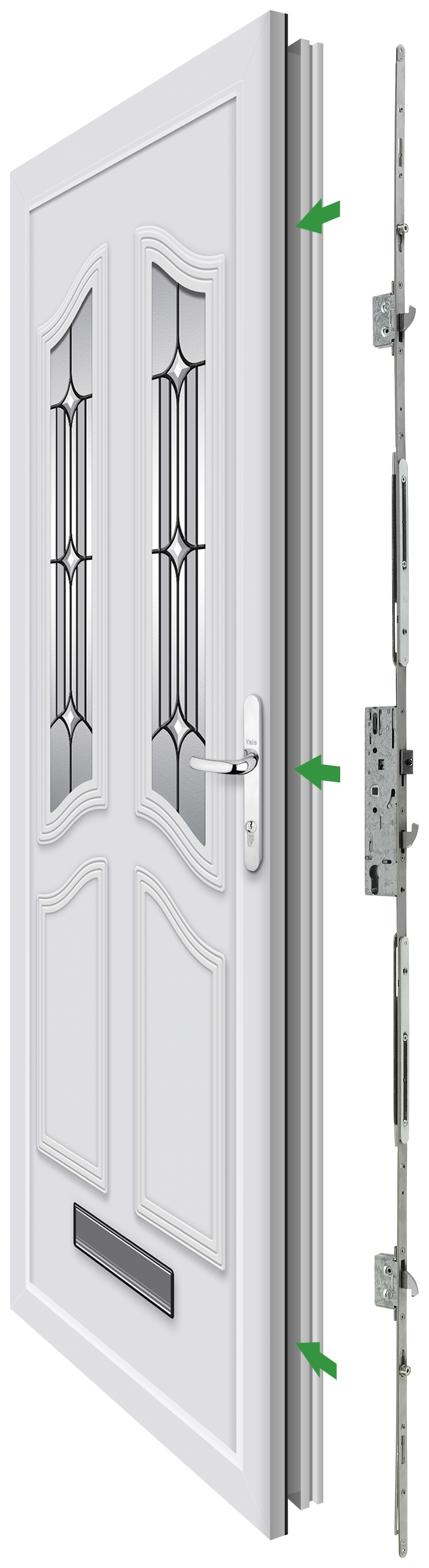 Yale Doormaster Adjustable uPVC - 35mm