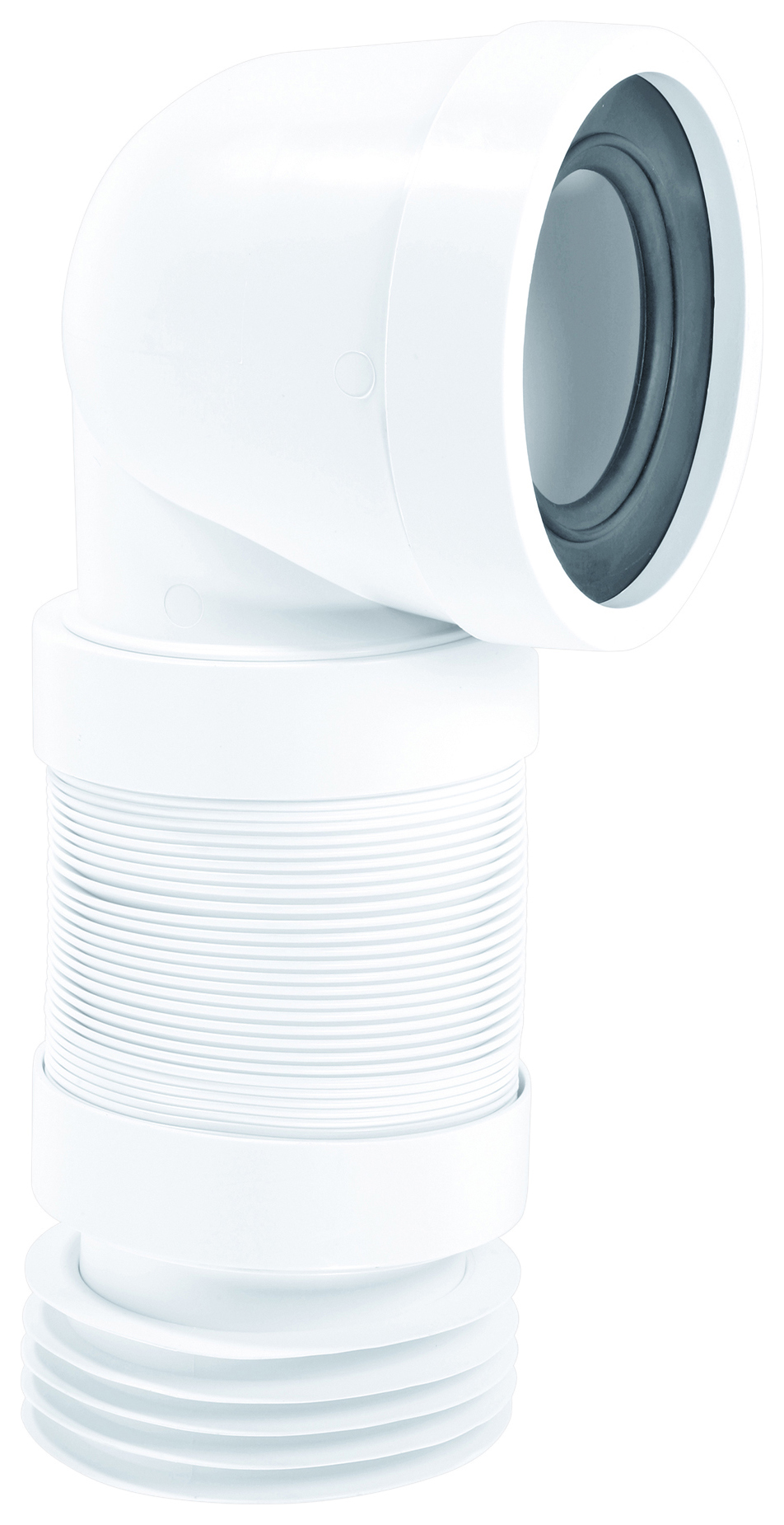 McAlpine WC-CON8F White Flexible 90 Toilet Pan Connector