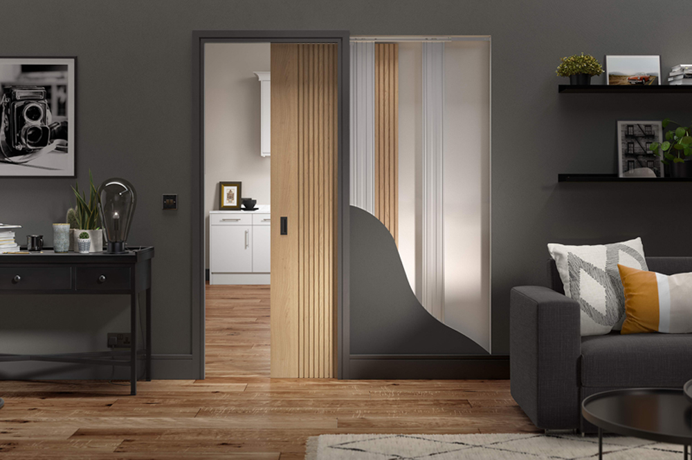 LPD Flusso Self Assembly Single Pocket Door Kit for 726 x 2040mm door