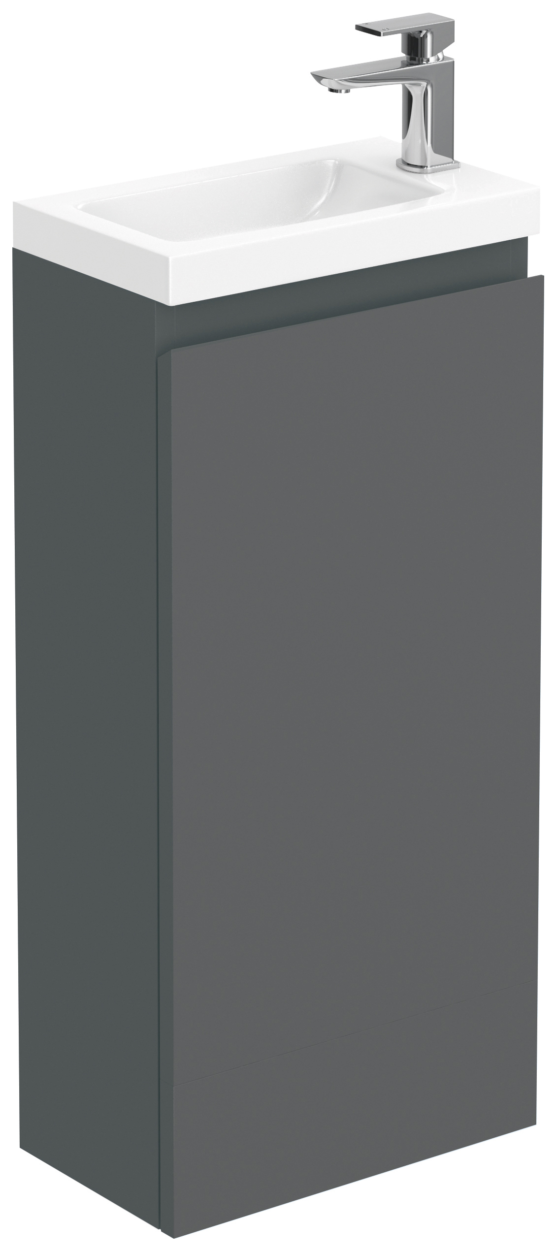 Halite Waterproof Matt Grey Vanity Unit with Basin - 400mm