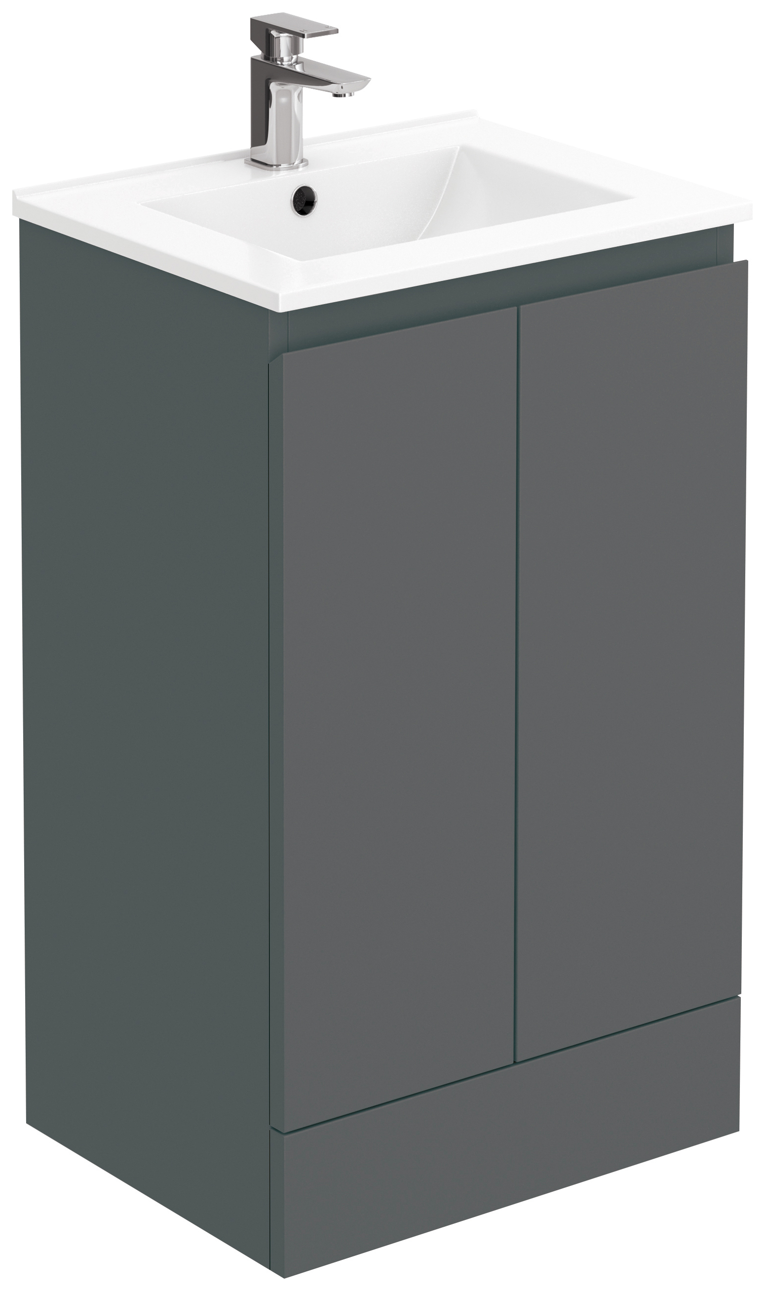 Halite Waterproof Matt Grey Vanity Unit with Basin - 500mm