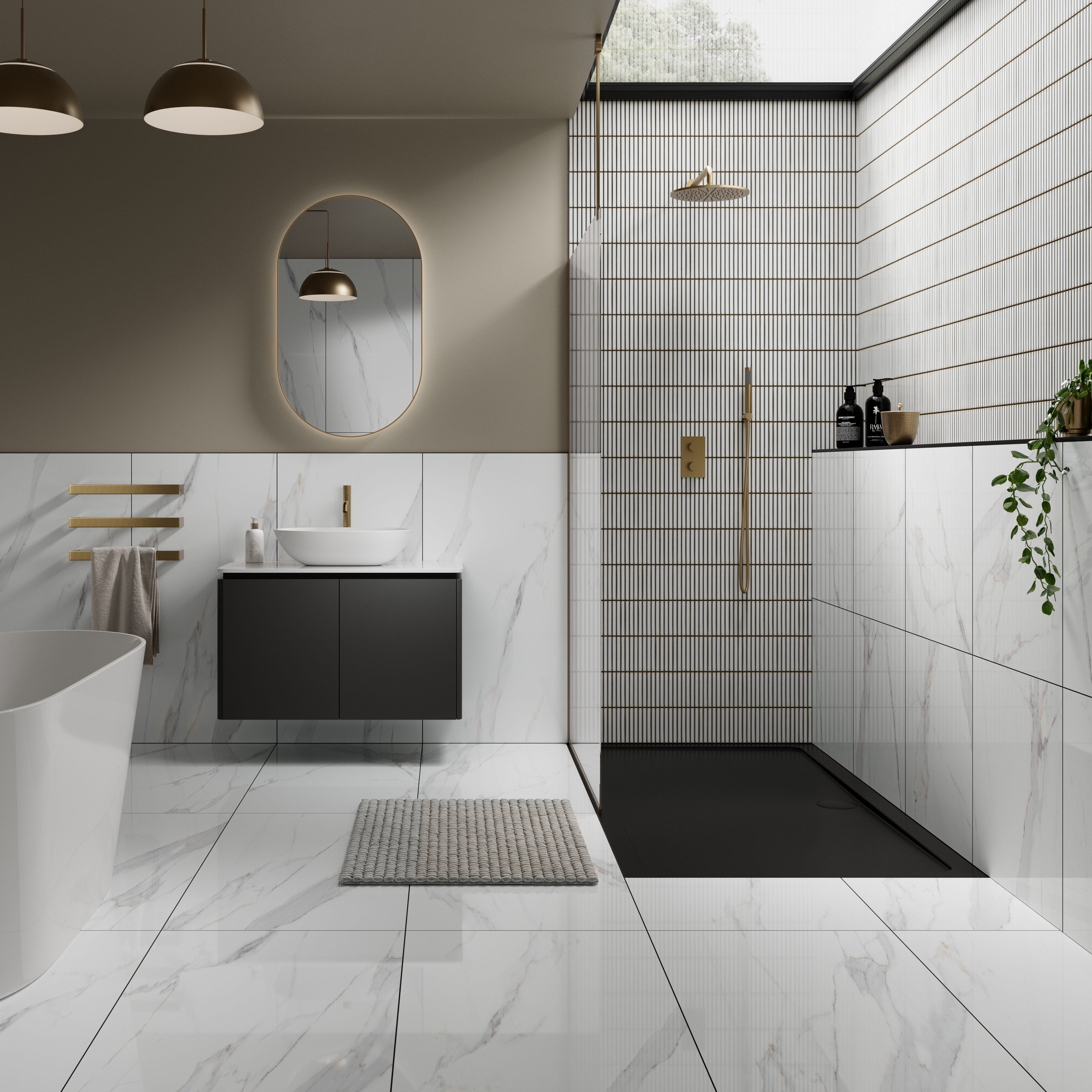 Wickes Atlantis Calacatta Polished Porcelain Wall & Floor Tile - 1200 x 600mm