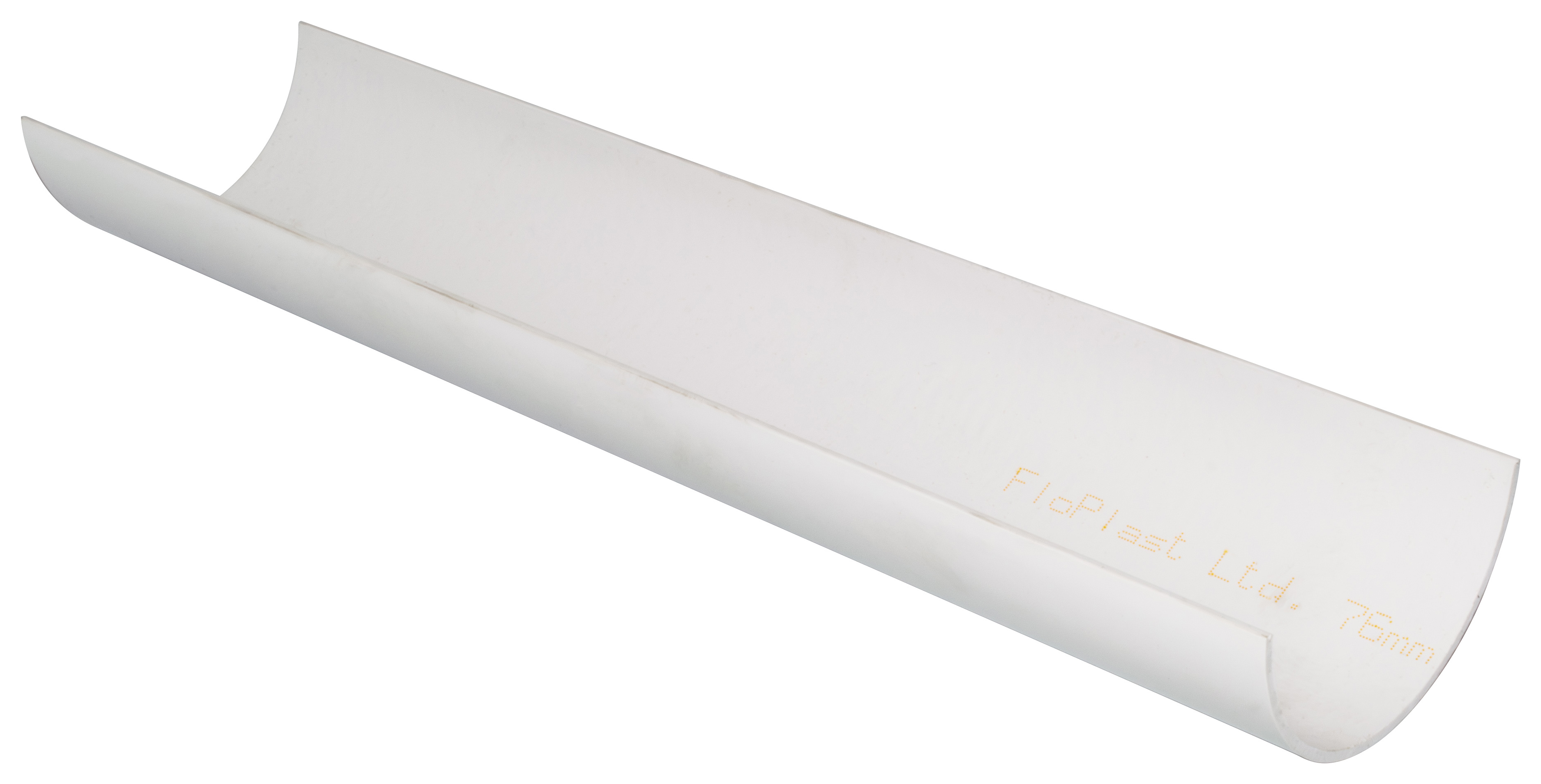 FloPlast 76mm White Miniflo Gutter - 2m