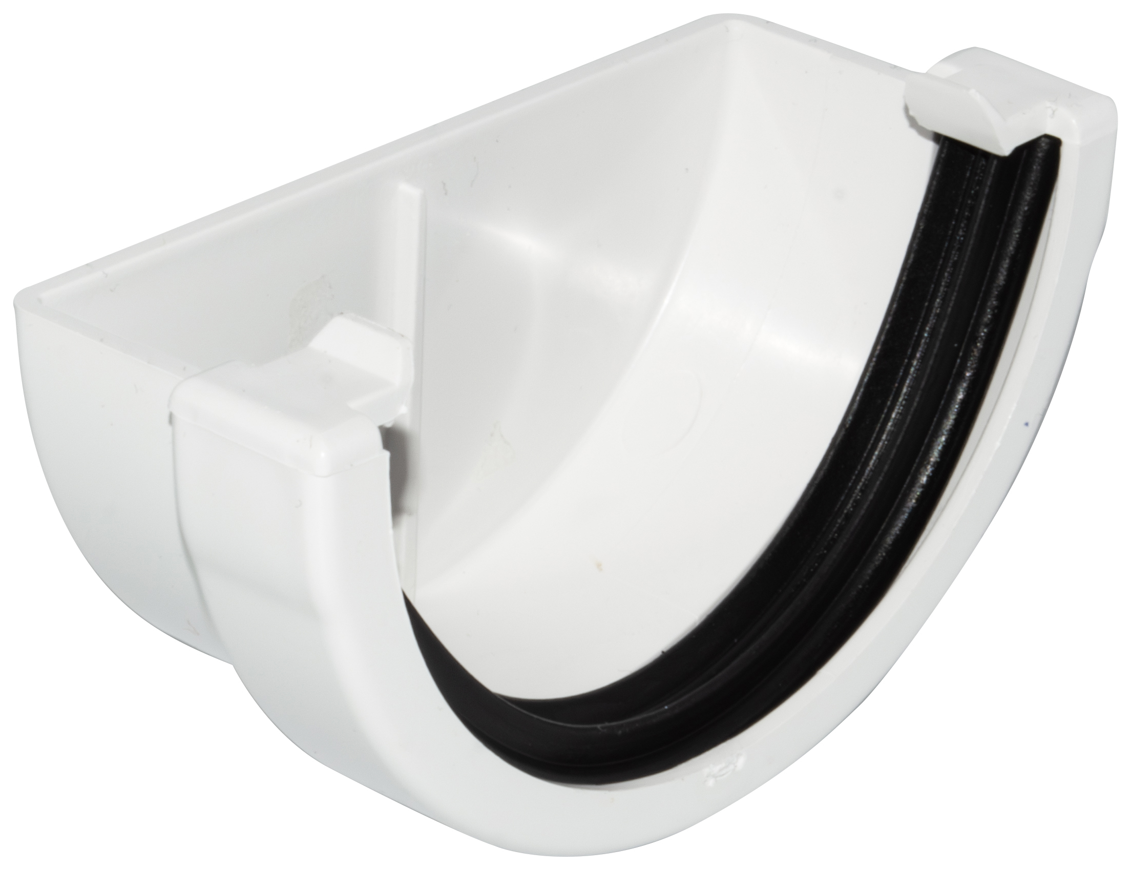 FloPlast 76mm White Miniflo Gutter External Stop End