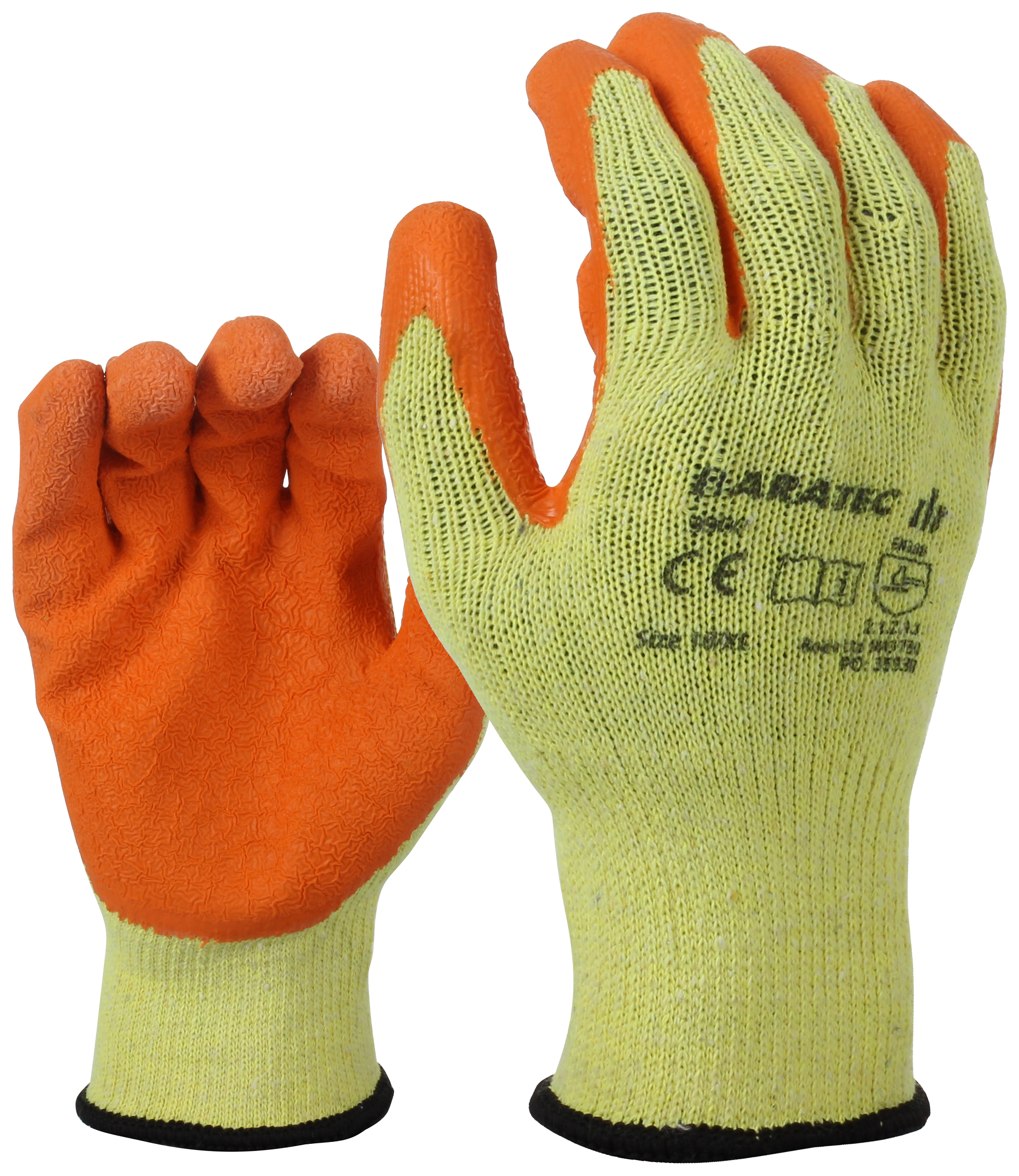 Baratec Latex Gripper Gloves - Size 9/L - Pack of 5