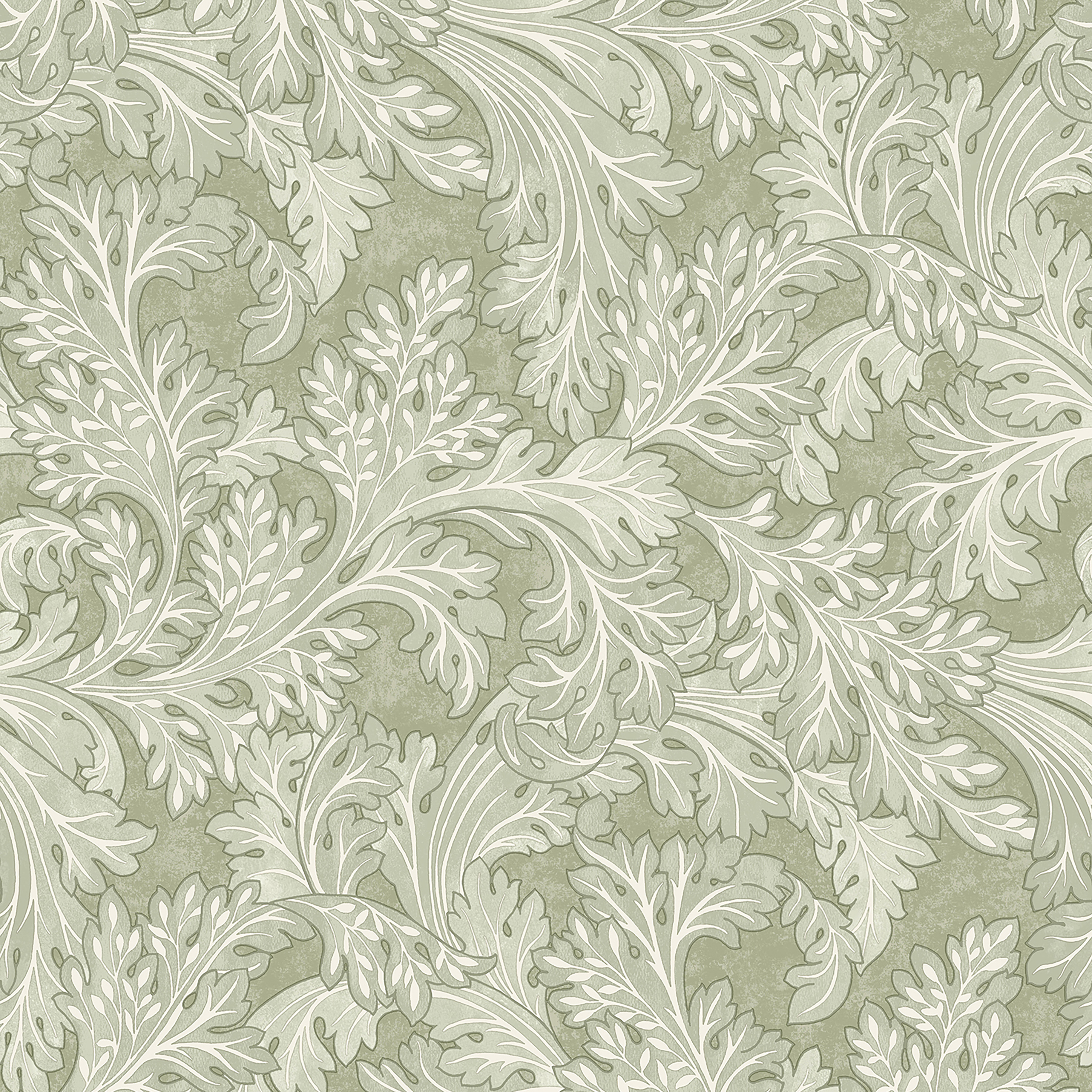 Holden Botanical Scroll Sage Wallpaper - 10m