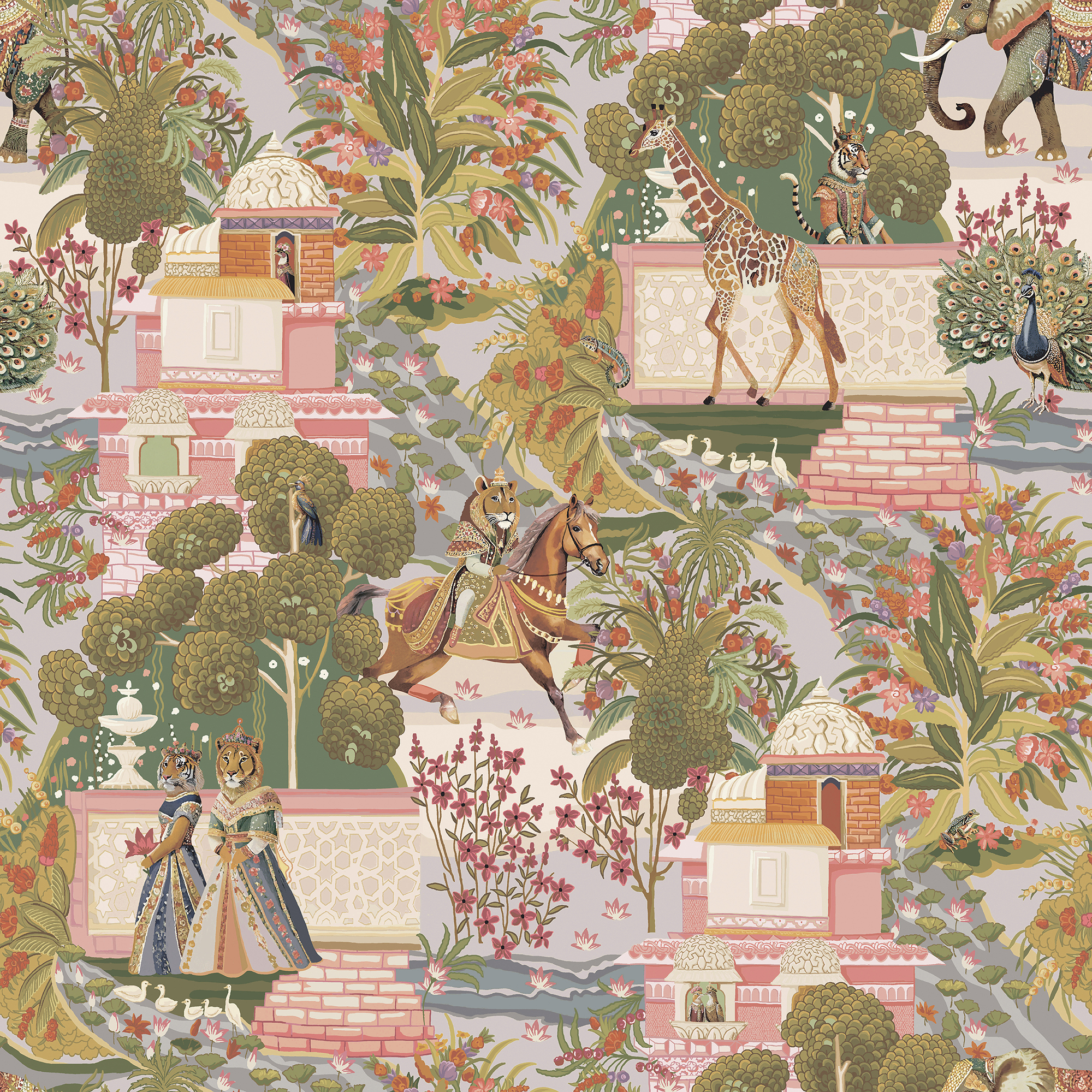 Holden Animal Palace Multi Wallpaper - 10m