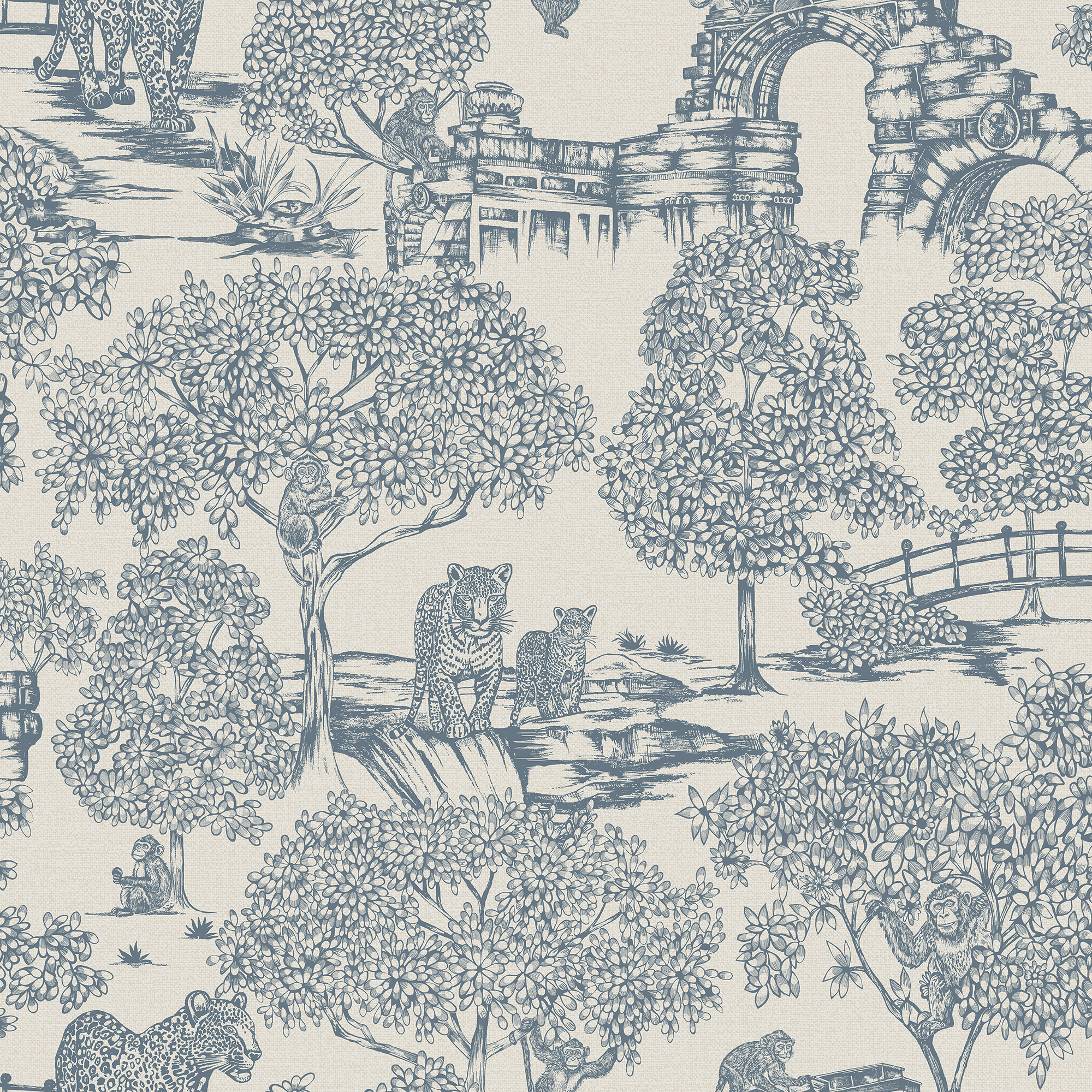 Holden Zoo Lake Light Blue Wallpaper - 10m