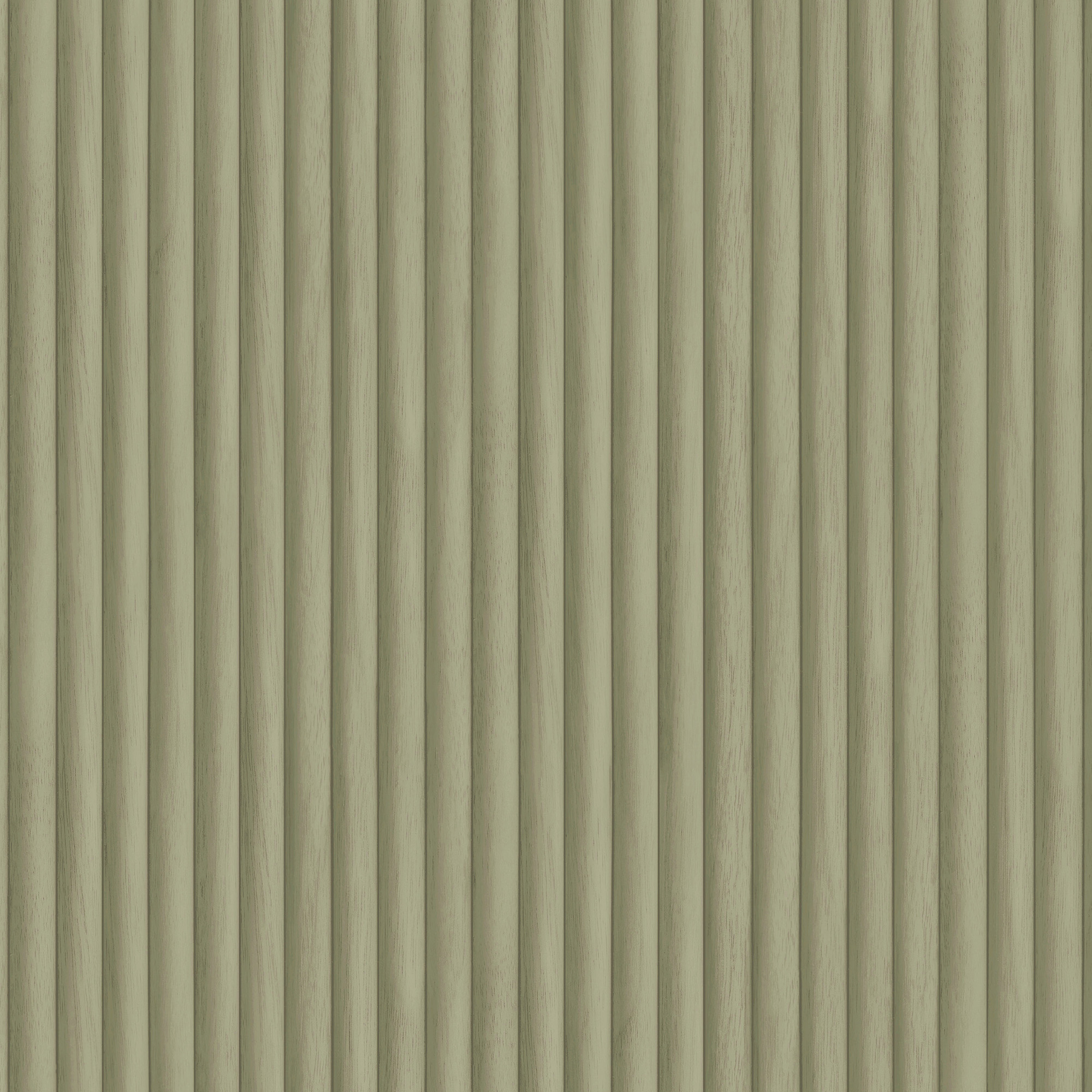 Holden Bevel Slat Sage Wallpaper - 10m