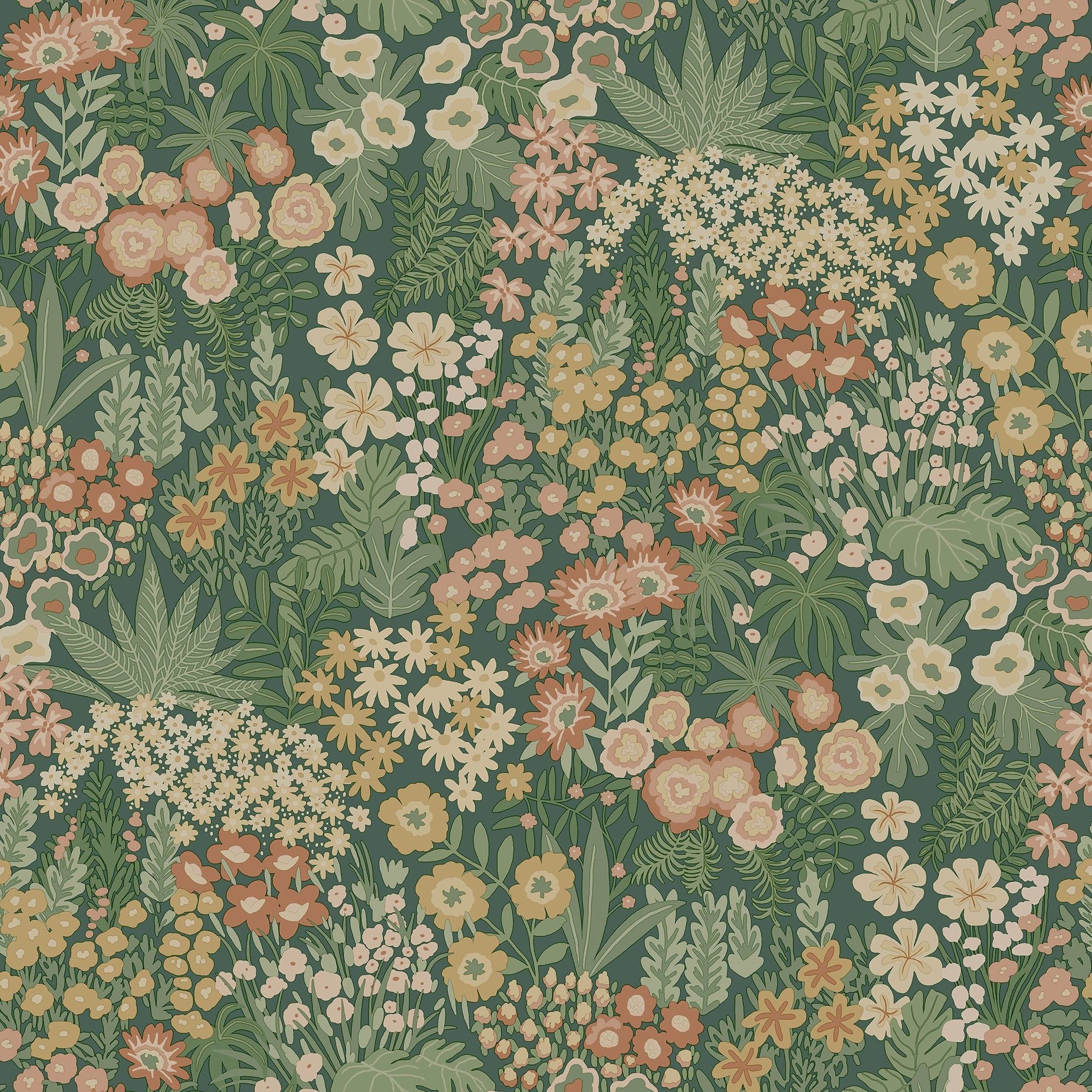 Holden Everbloom Emerald Green Wallpaper - 10m