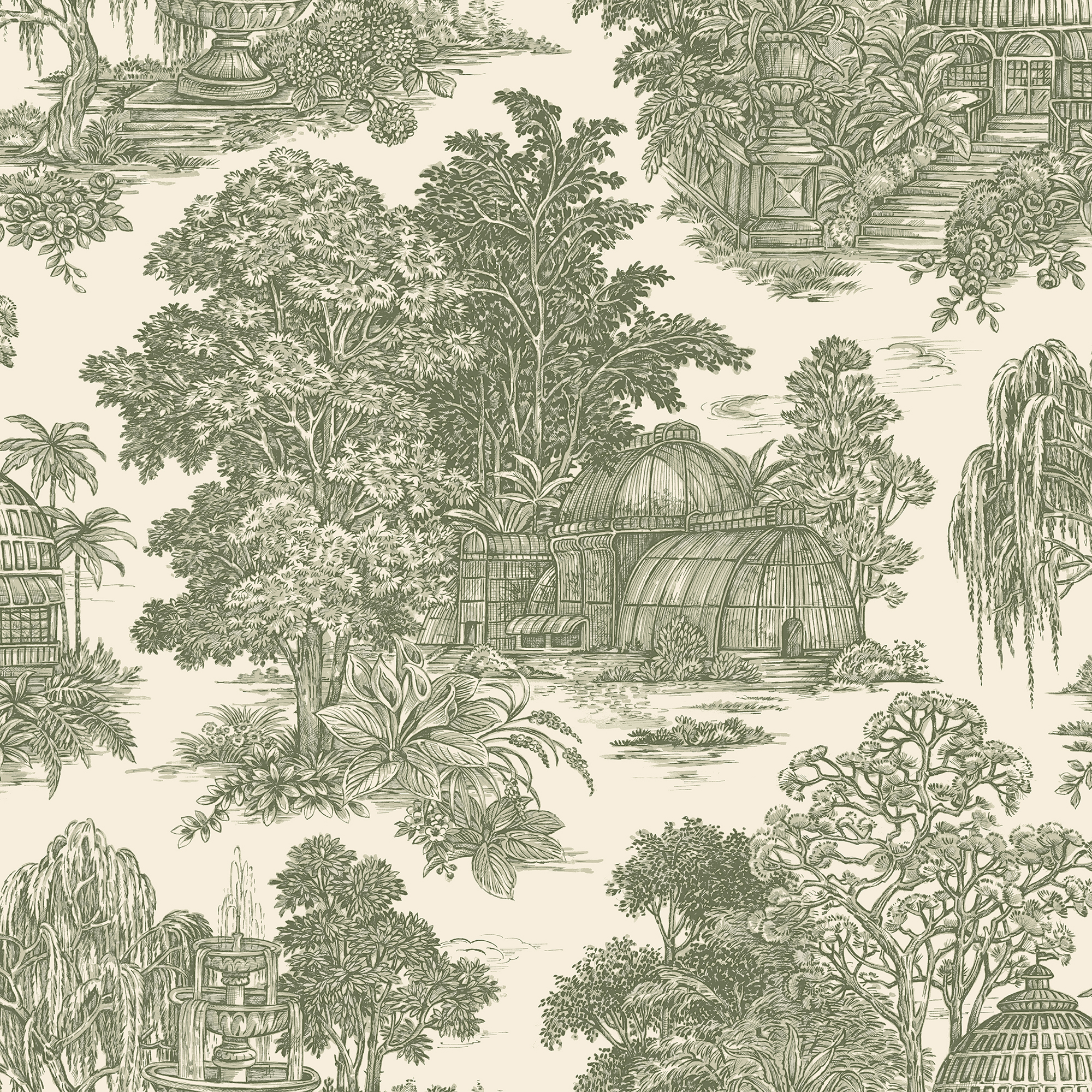 Holden Osterley Green Wallpaper - 10m