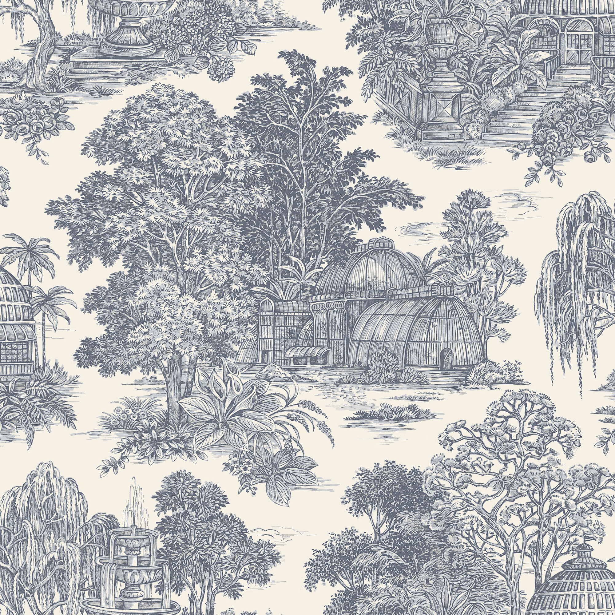 Holden Osterley Blue Wallpaper - 10m