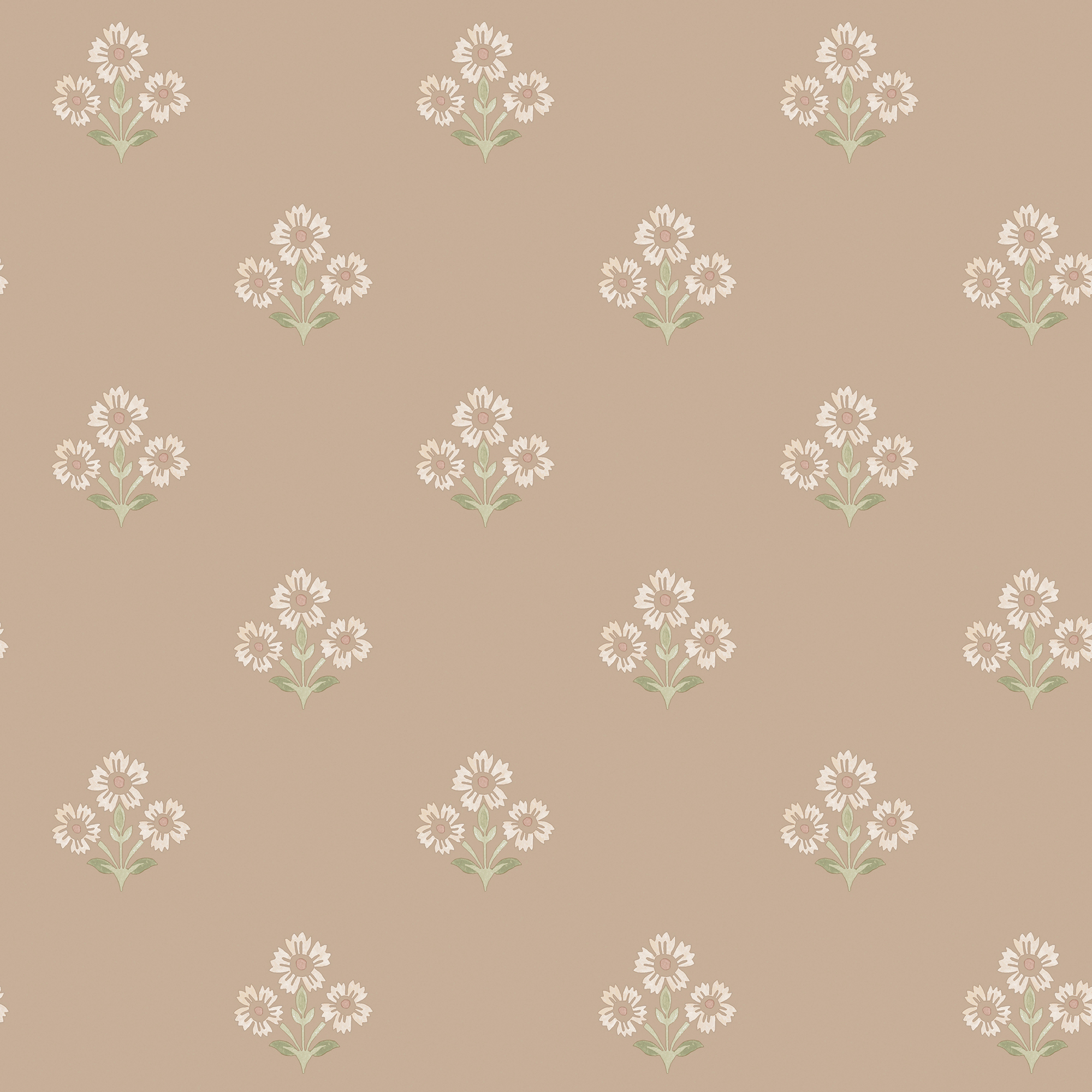 Holden Daisy Motif Plaster Wallpaper - 10m