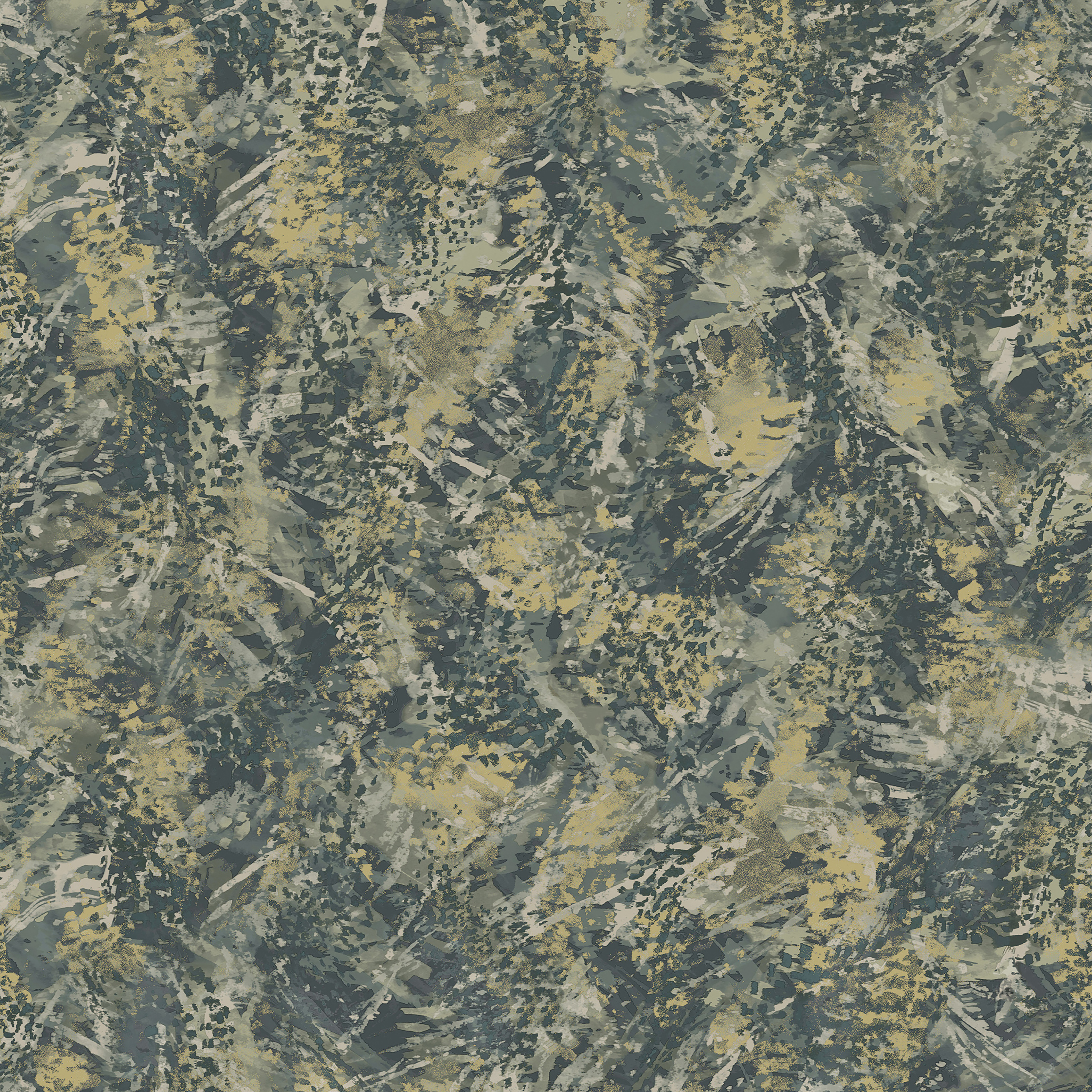 Holden Pluma Teal & Gold Wallpaper - 10m