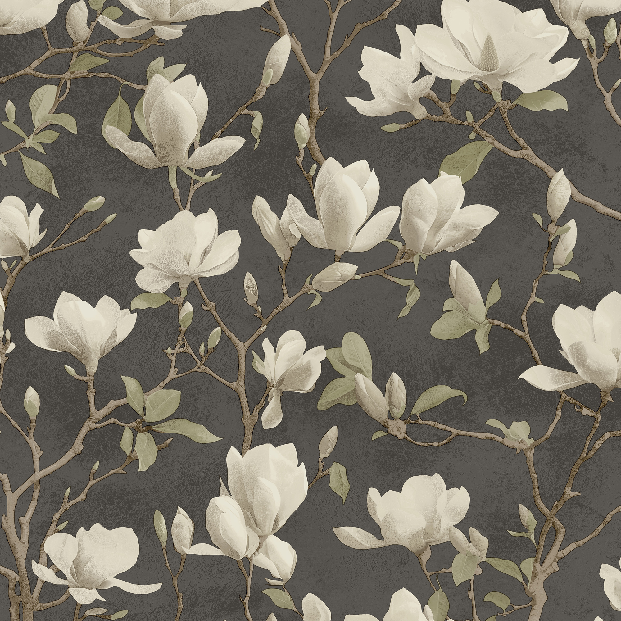 Holden Petalina Charcoal Wallpaper - 10m