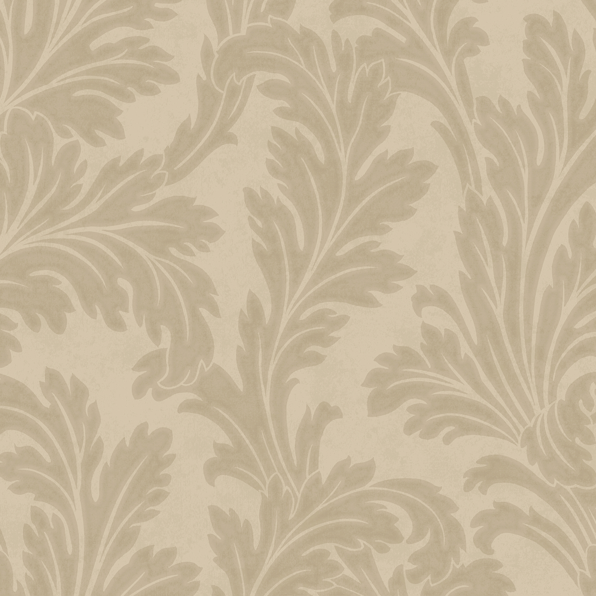 Holden Acanthus Taupe Wallpaper - 10m