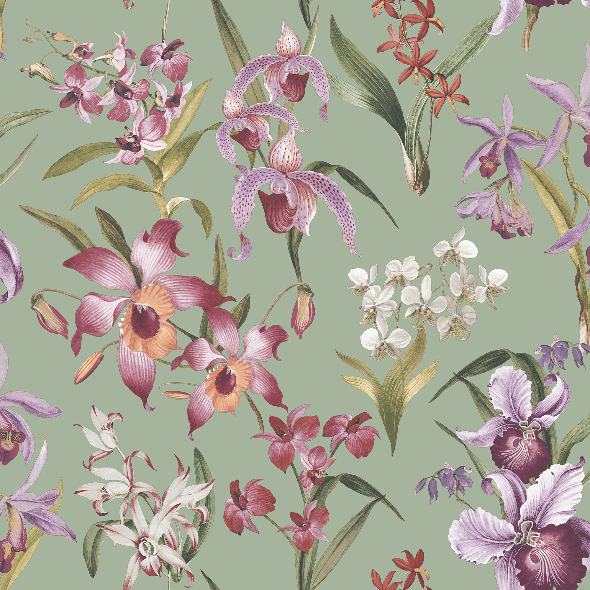 Rasch Maya Sage Wallpaper - 10m