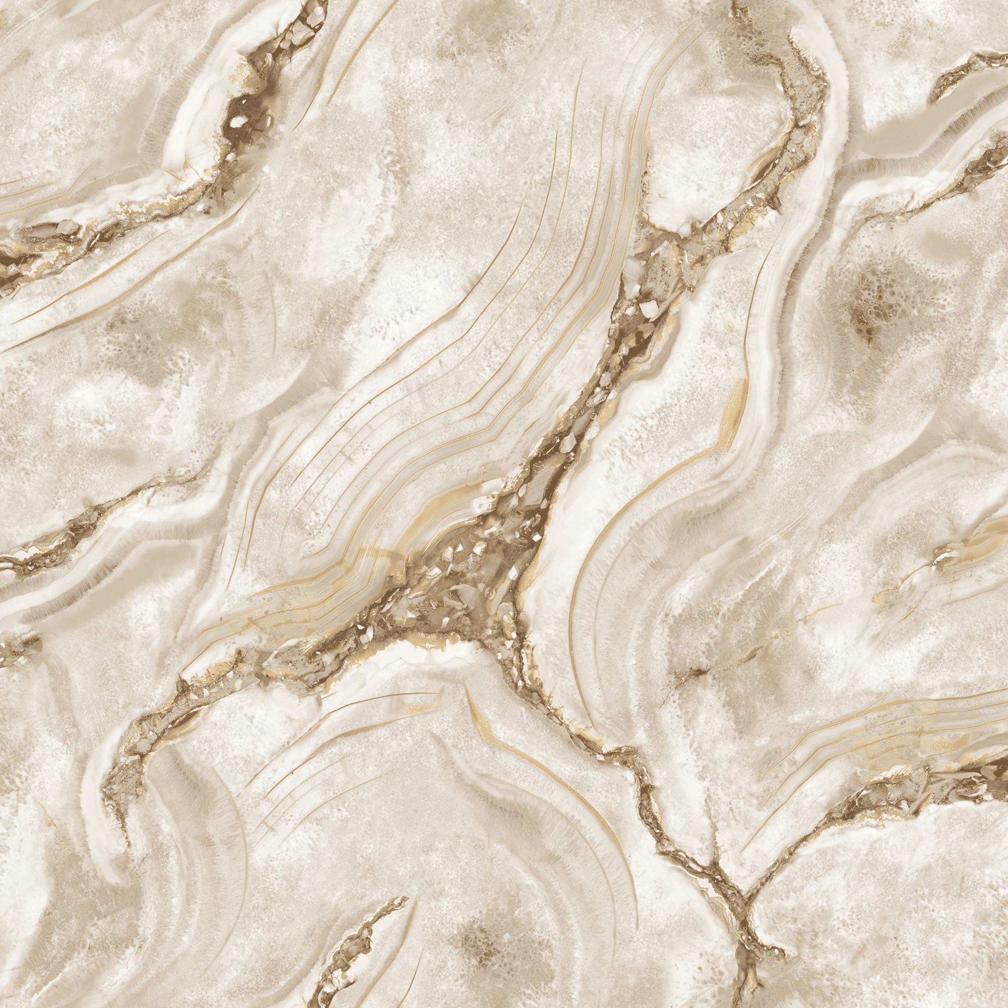 Rasch Palmetto Agate Taupe Wallpaper - 10m