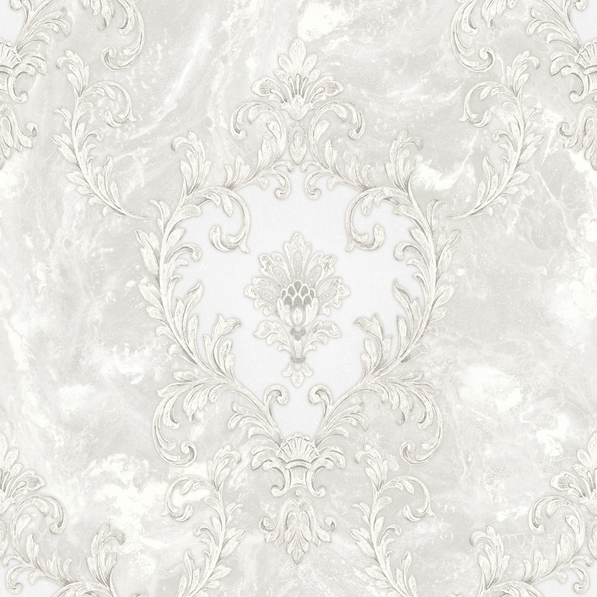 Rasch Sienna Damask Pearl Wallpaper - 10m