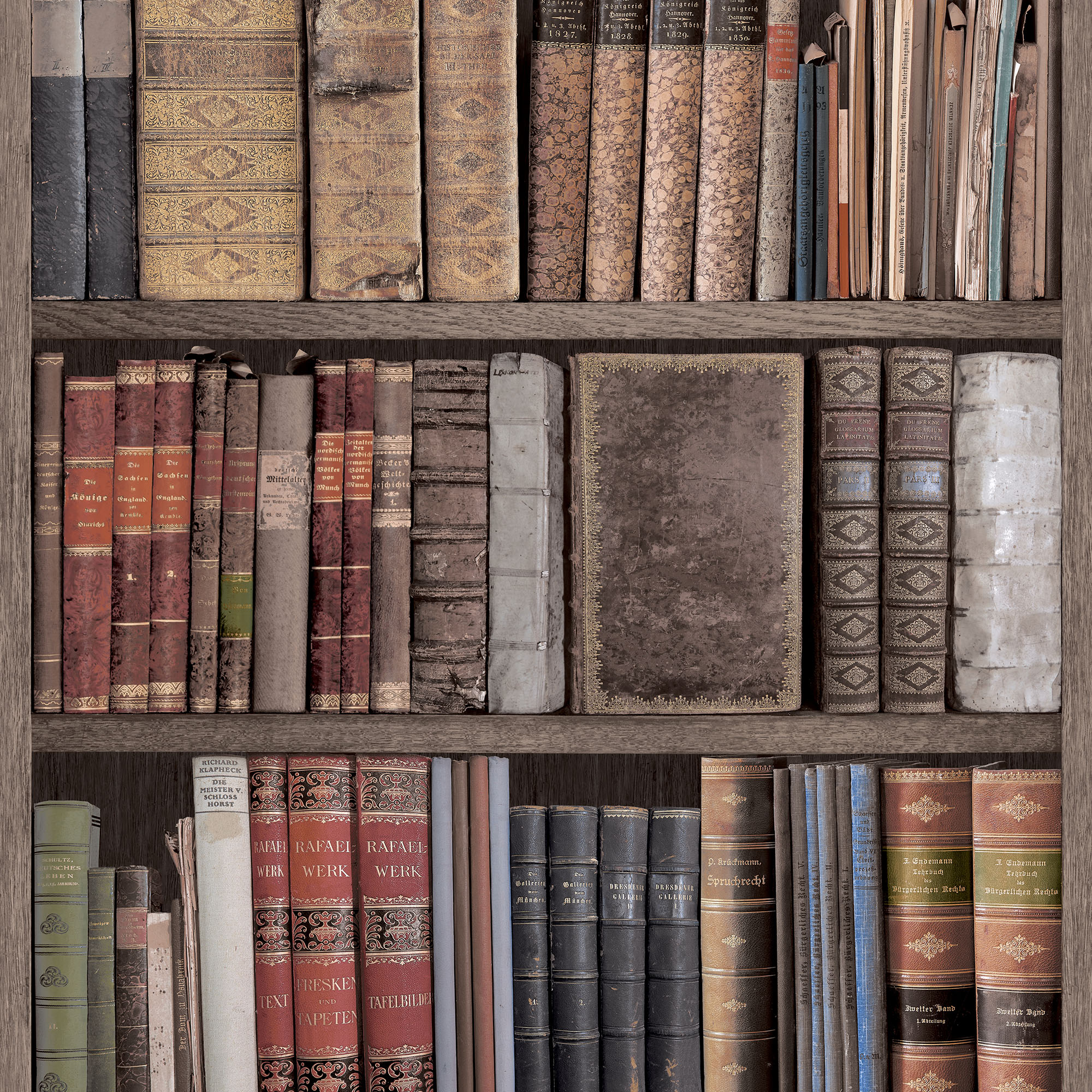 Rasch Library Books Multi Wallpaper - 10m