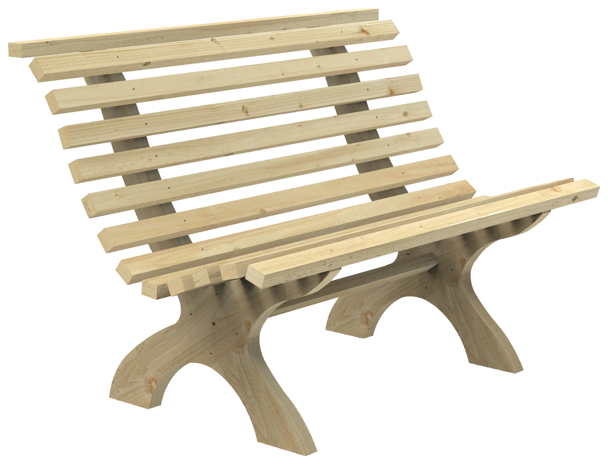 Forest Garden Kuba Bench - 1.2m