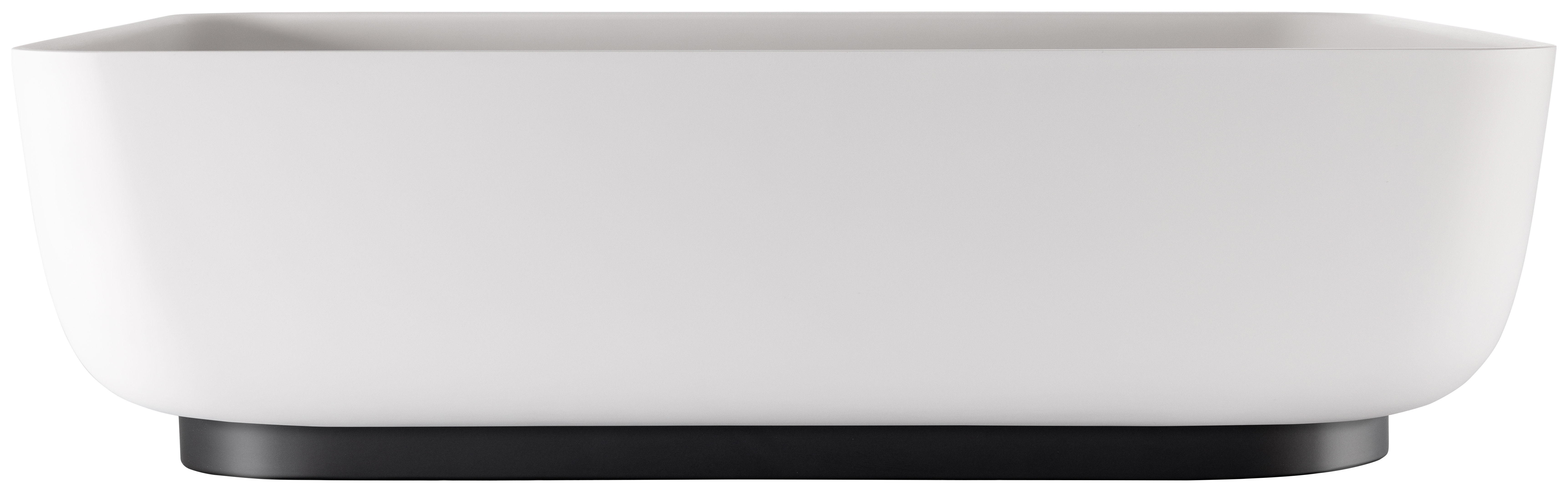 Abode Cava Tablet Countertop White Basin with Black Basin Plinth & Black Waste