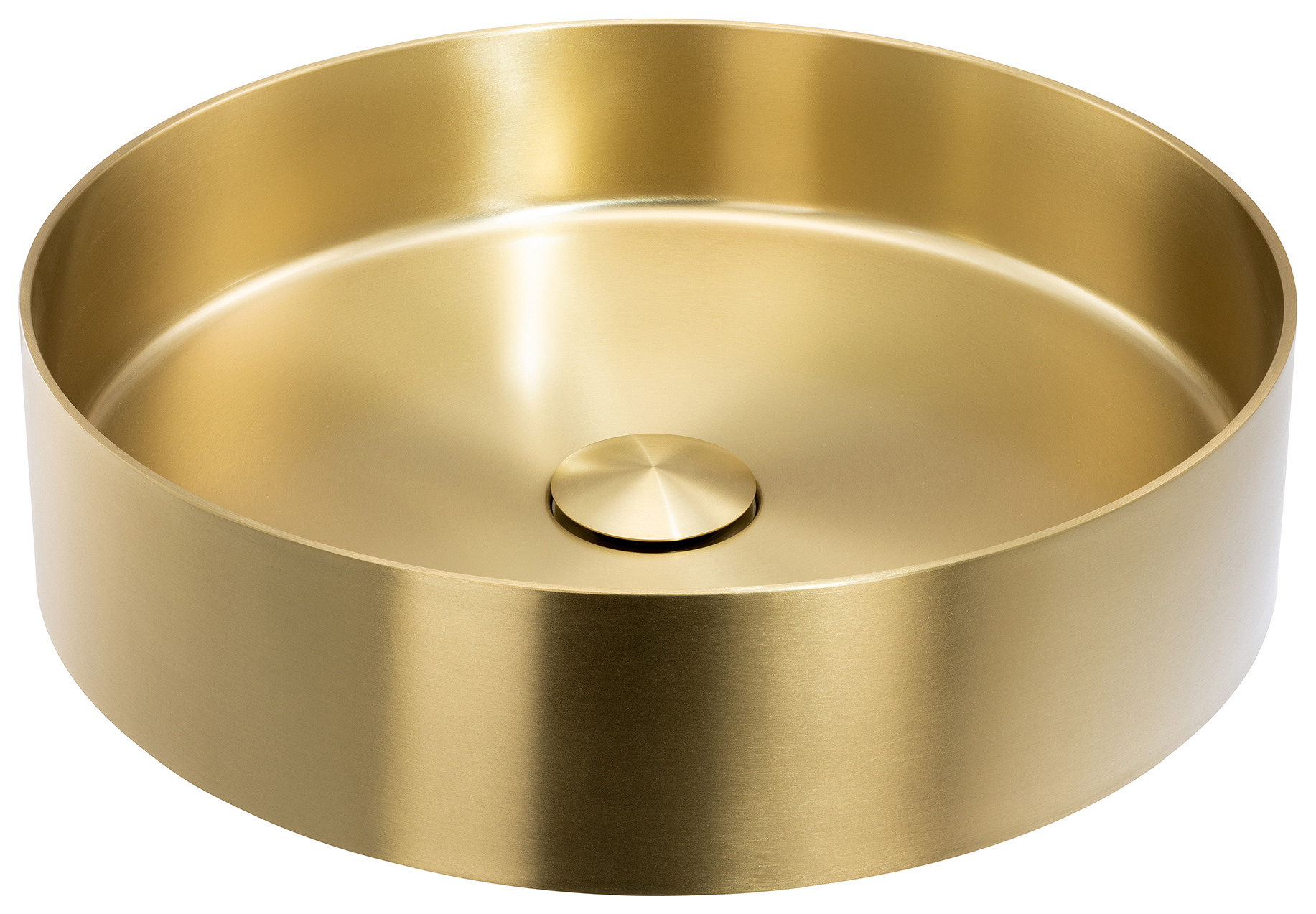 Abode Cava Round Countertop Steel Basin - Brushed Brass