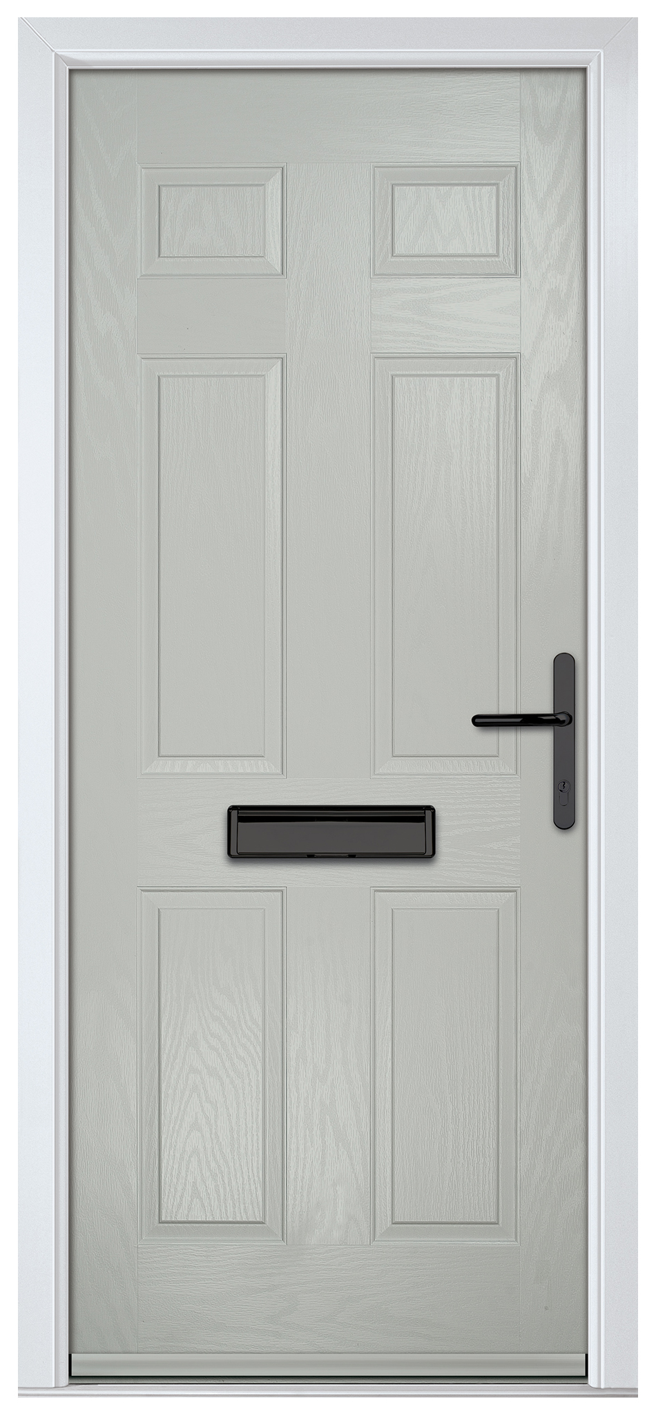 Crystal Muirfield Agate Grey Left Hand GRP Composite Door - 2090mm