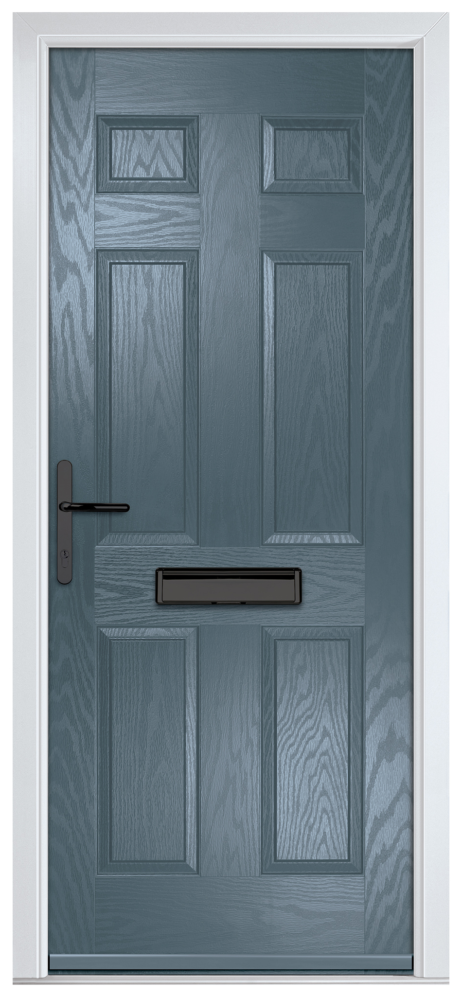 Crystal Muirfield Slate Grey Right Hand GRP Composite Door - 2090mm
