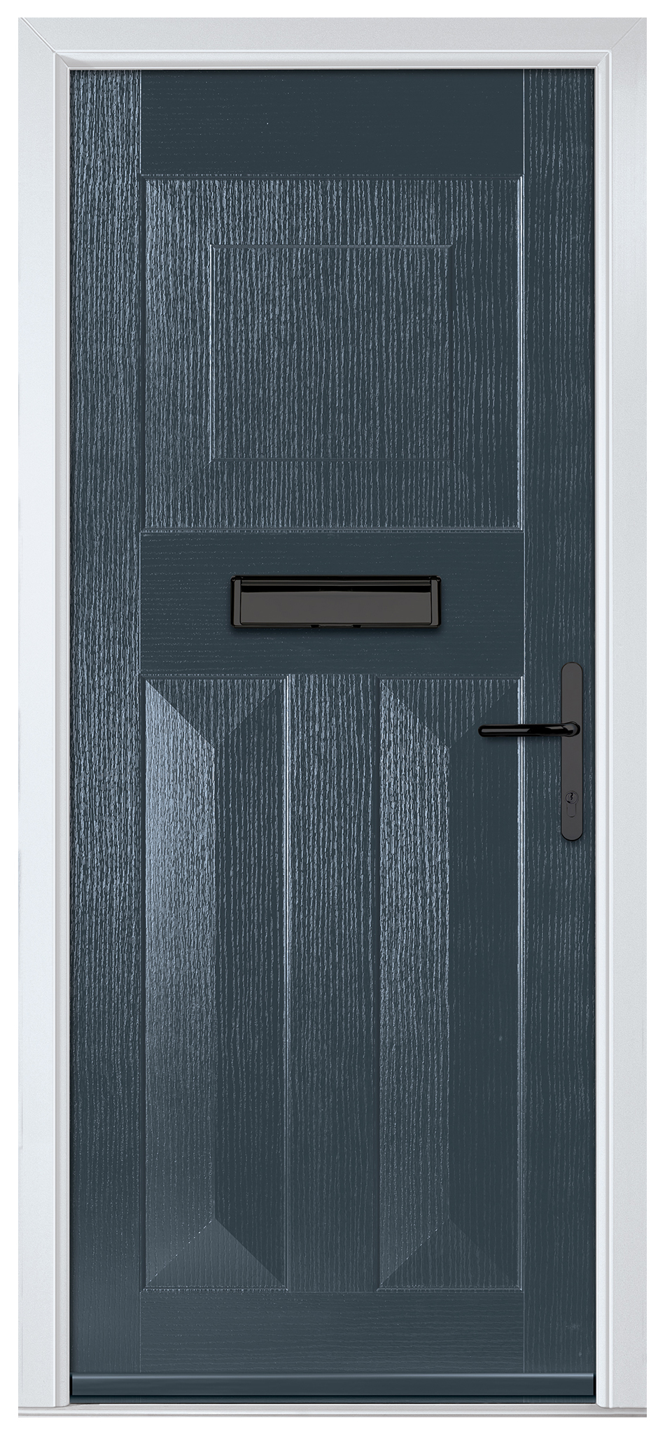 Crystal Eaton Anthracite Grey Left Hand GRP Composite Door - 2090mm