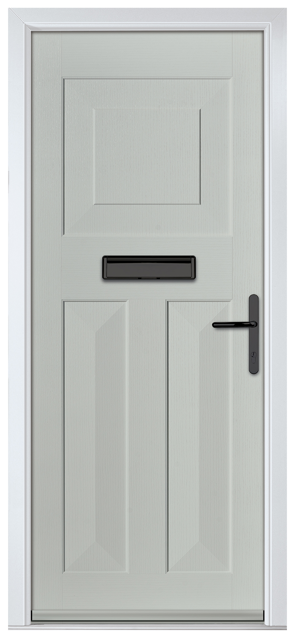 Crystal Eaton Agate Grey Left Hand GRP Composite Door - 2090mm