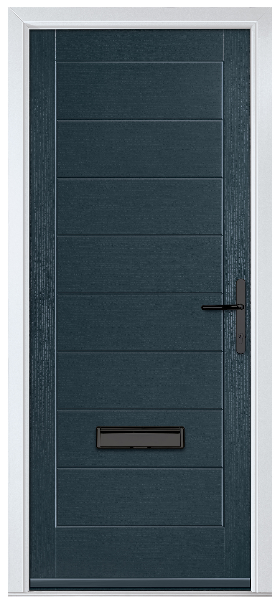 Crystal Monza Anthracite Grey Left Hand GRP Composite Door - 2090mm