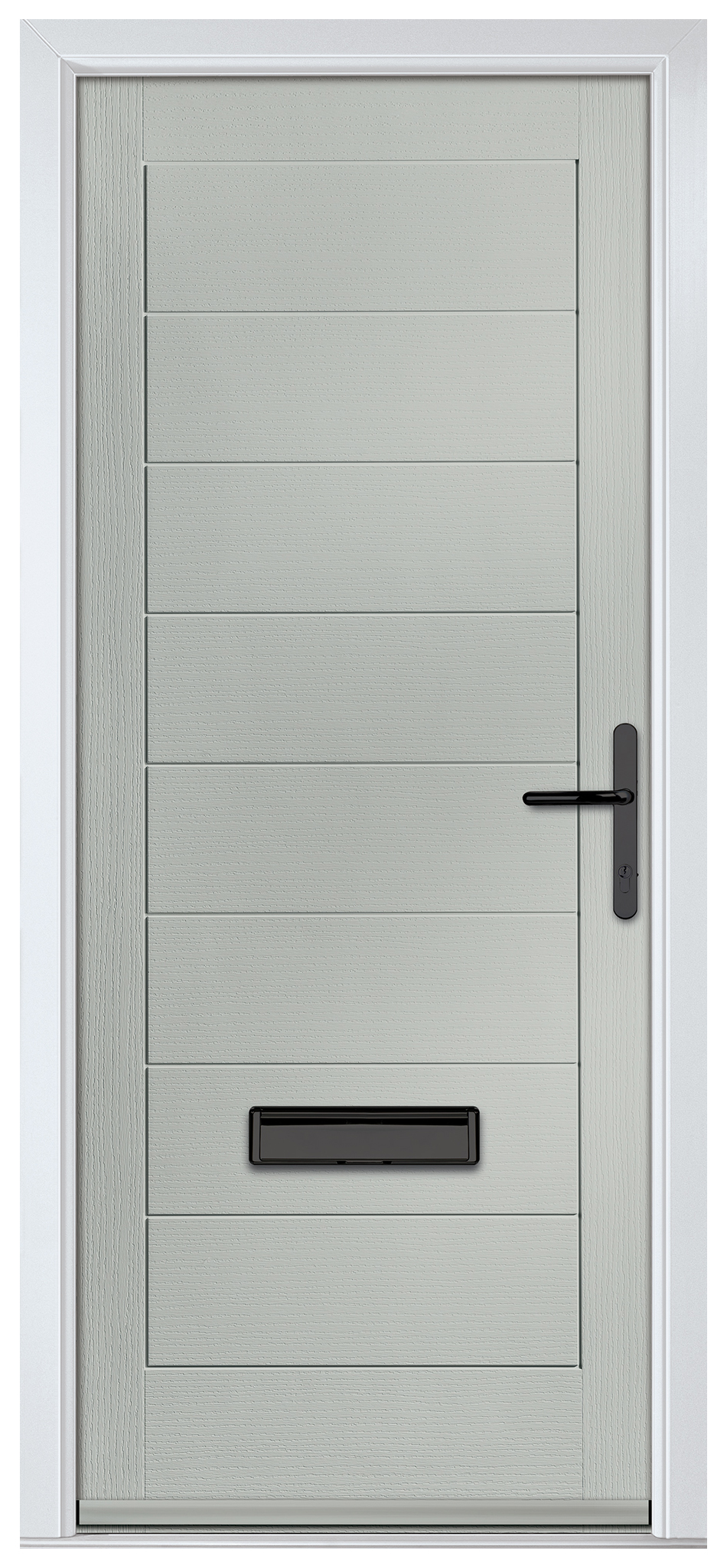 Crystal Monza Agate Grey Left Hand GRP Composite Door - 2090mm