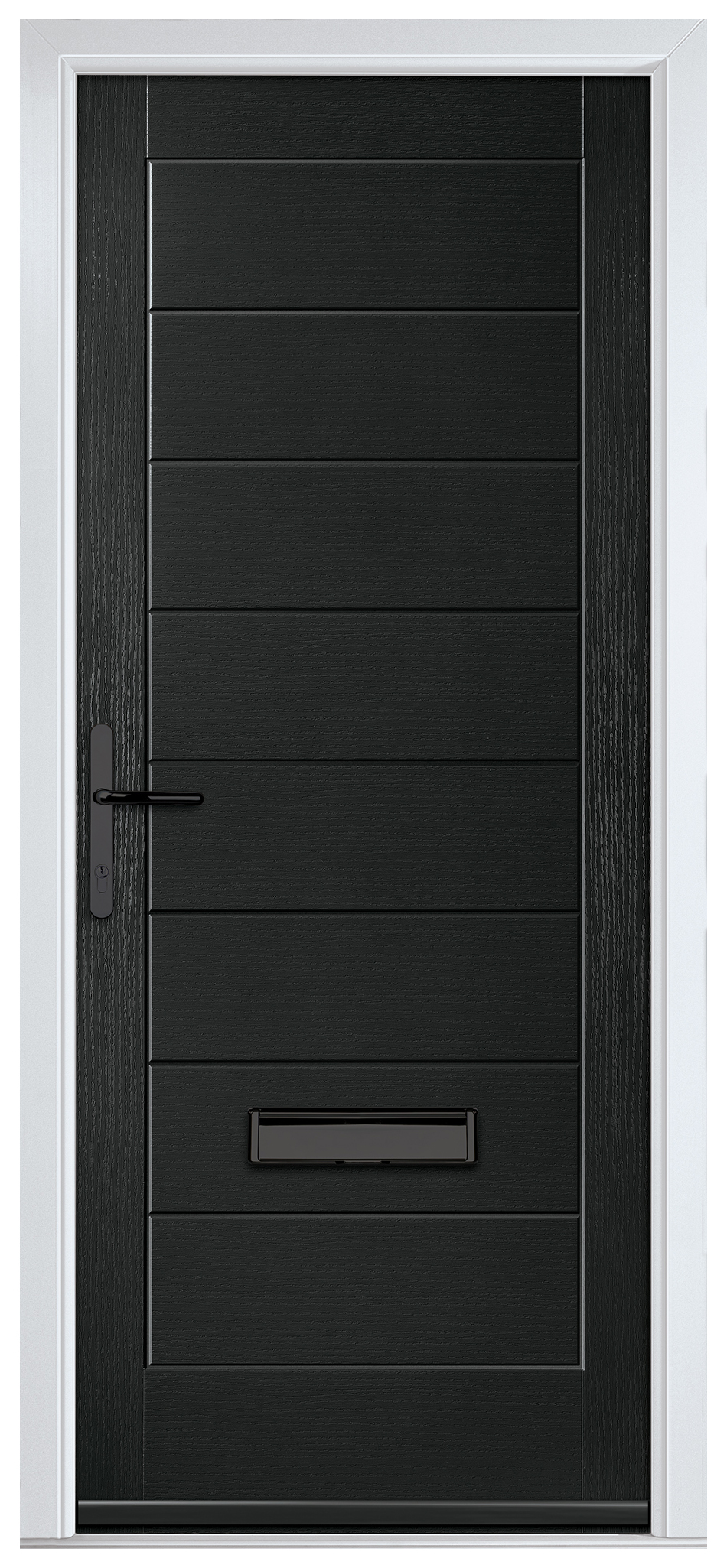 Crystal Monza Black Right Hand GRP Composite Door - 2090mm