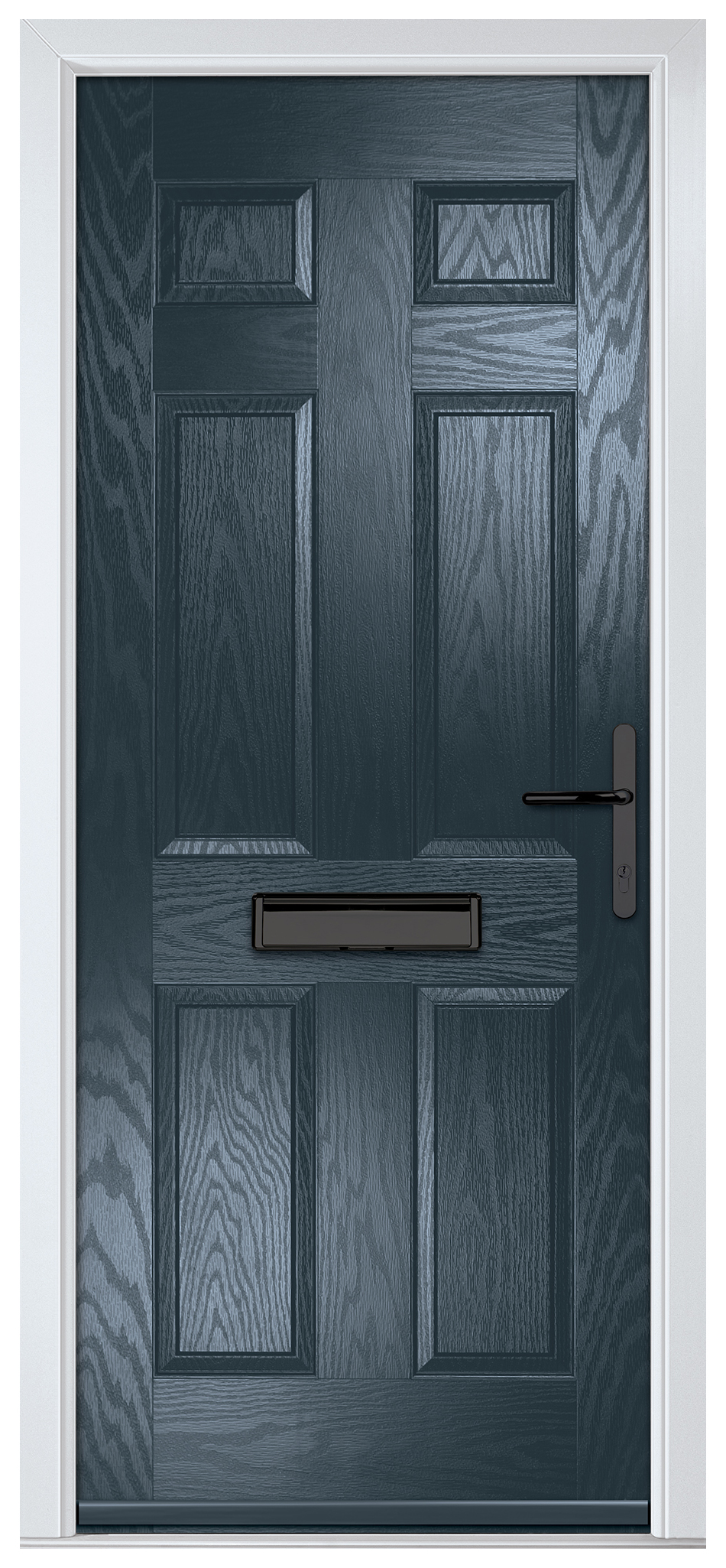 Crystal Muirfield Anthracite Grey Left Hand GRP Composite Door - 2090mm