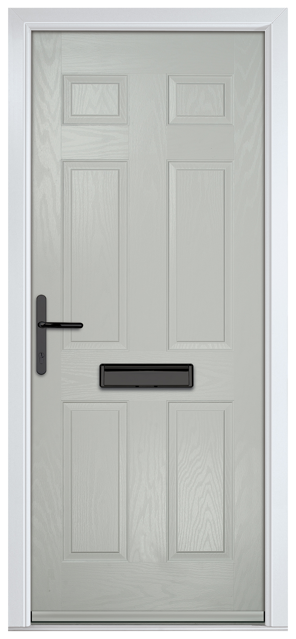 Crystal Muirfield Agate Grey Right Hand GRP Composite Door - 2090mm