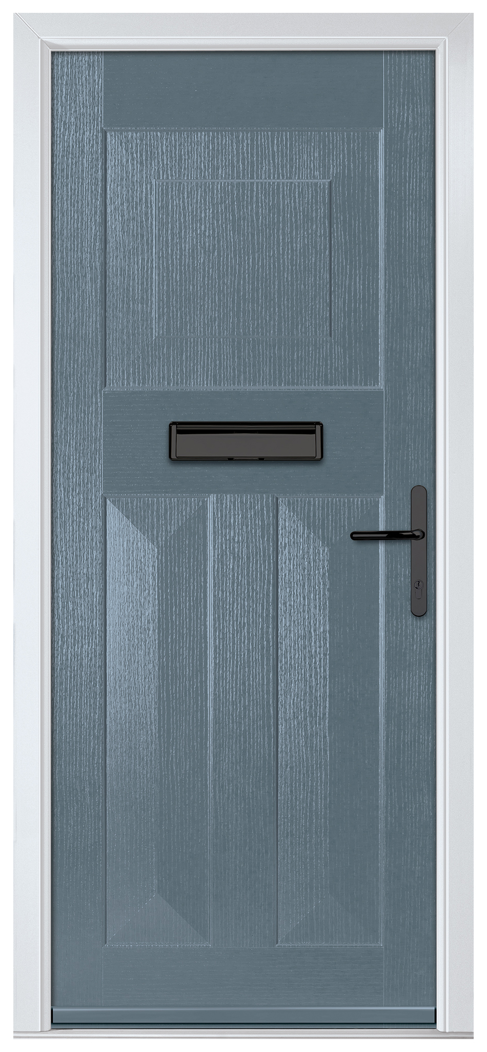 Crystal Eaton Slate Grey Left Hand GRP Composite Door - 2090mm