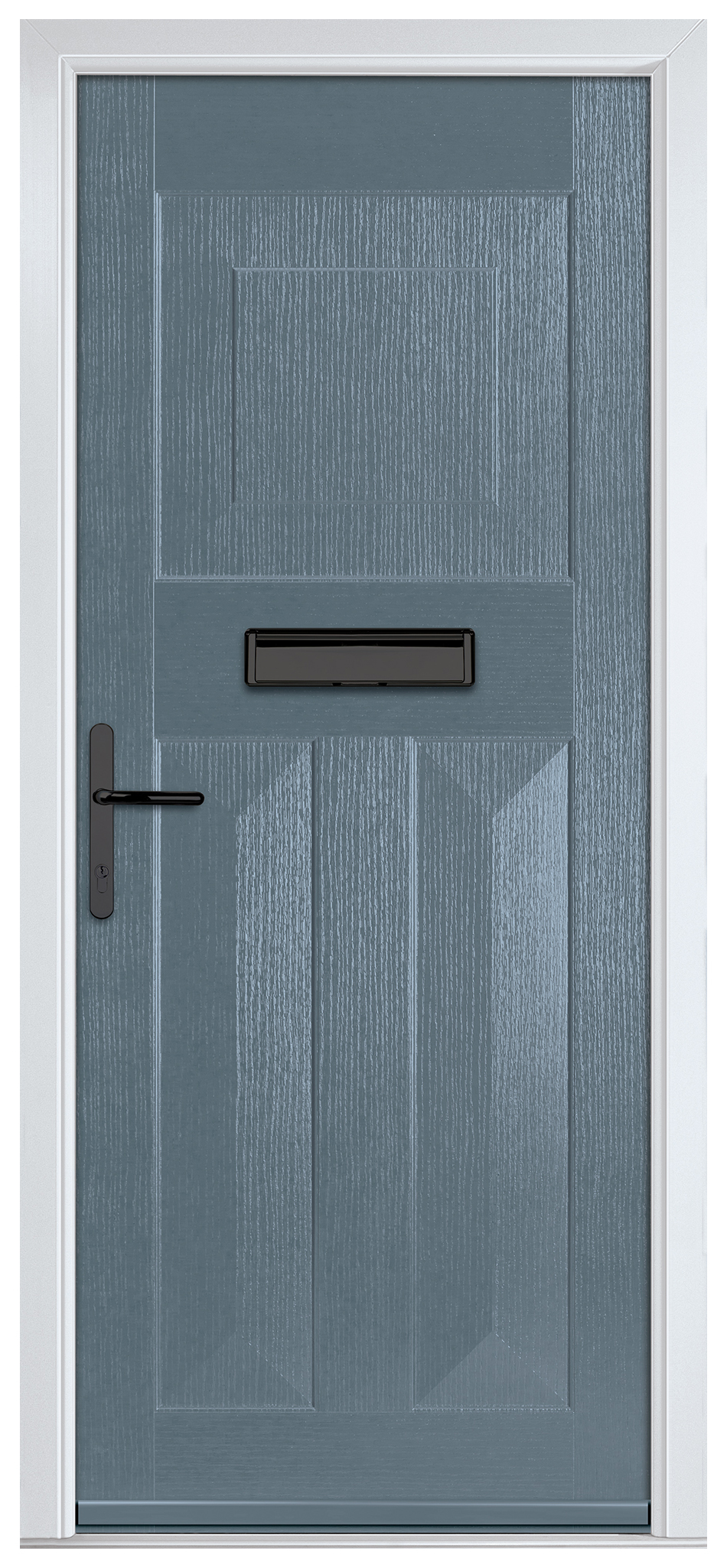 Crystal Eaton Slate Grey Right Hand GRP Composite Door - 2090mm